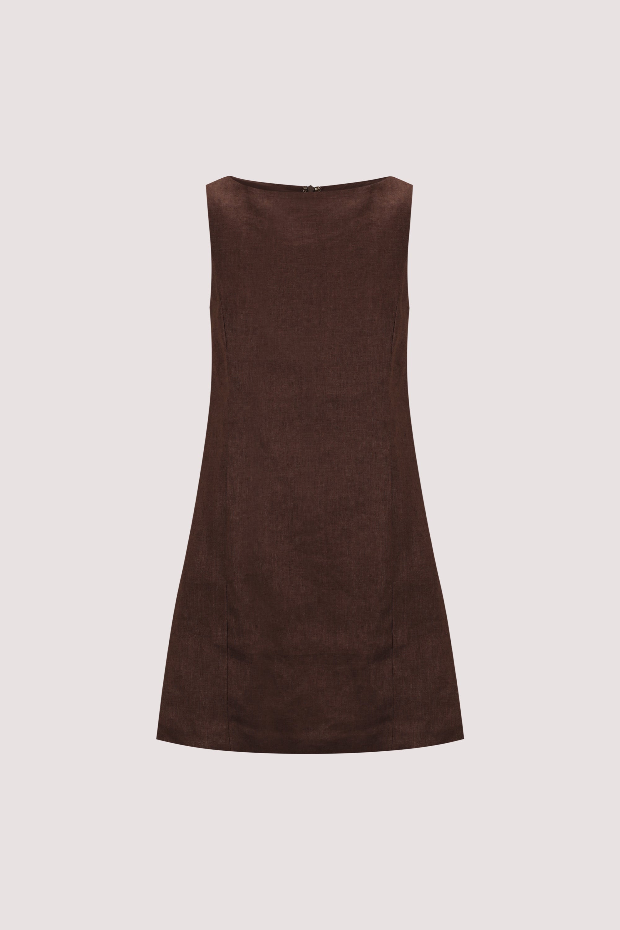 princess polly baby blue dress Short Sleeves Flared Brown Linen Dress Dress With Pockets, Loose Flared  Short Sleeves Midi Linen Dress INTUITION in Ash main image 1