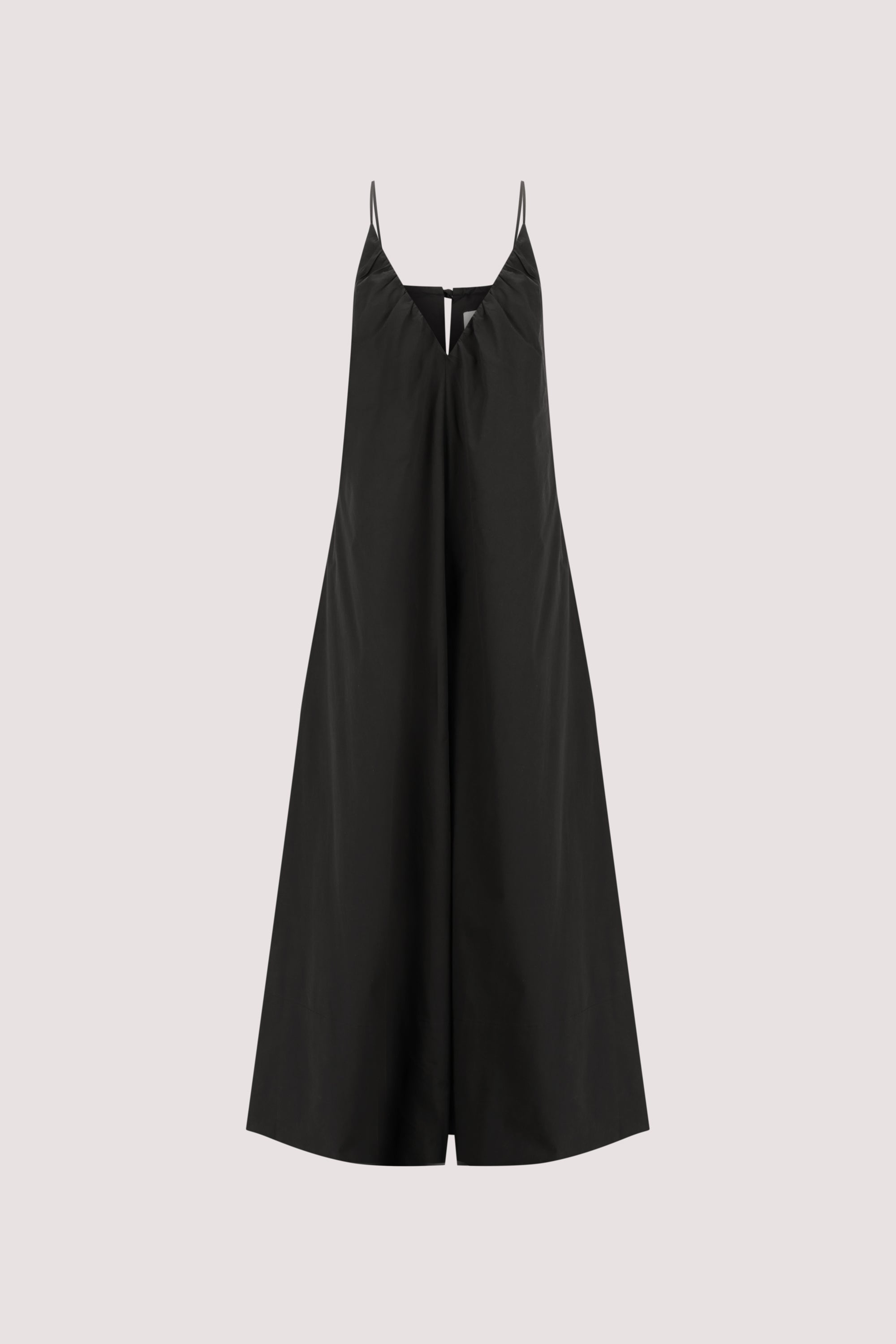 Liana Sleeveless Poplin Tent Midi Dress in Black by Dissh