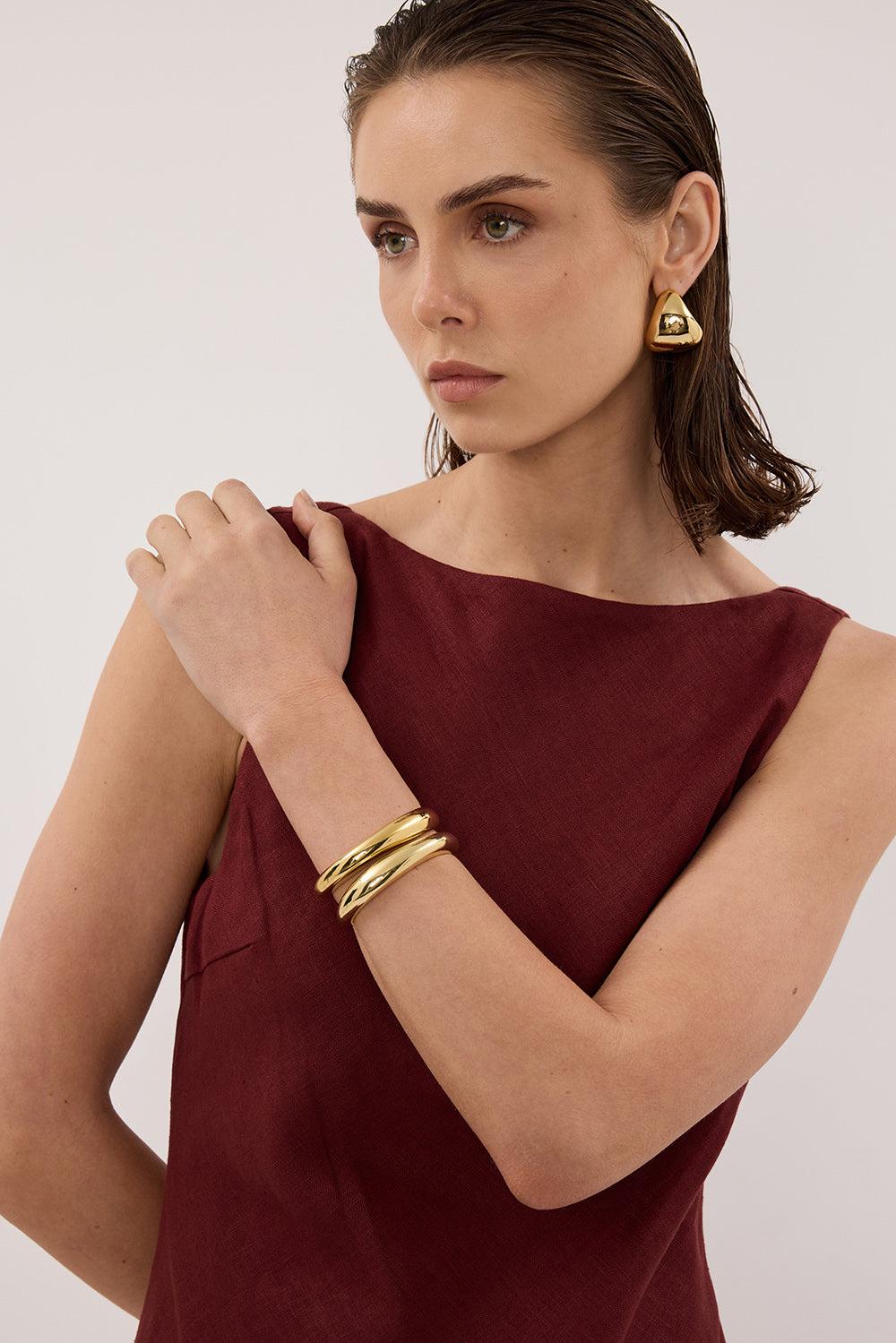 LACY SAHARA SLEEVELESS LINEN MIDI DRESS