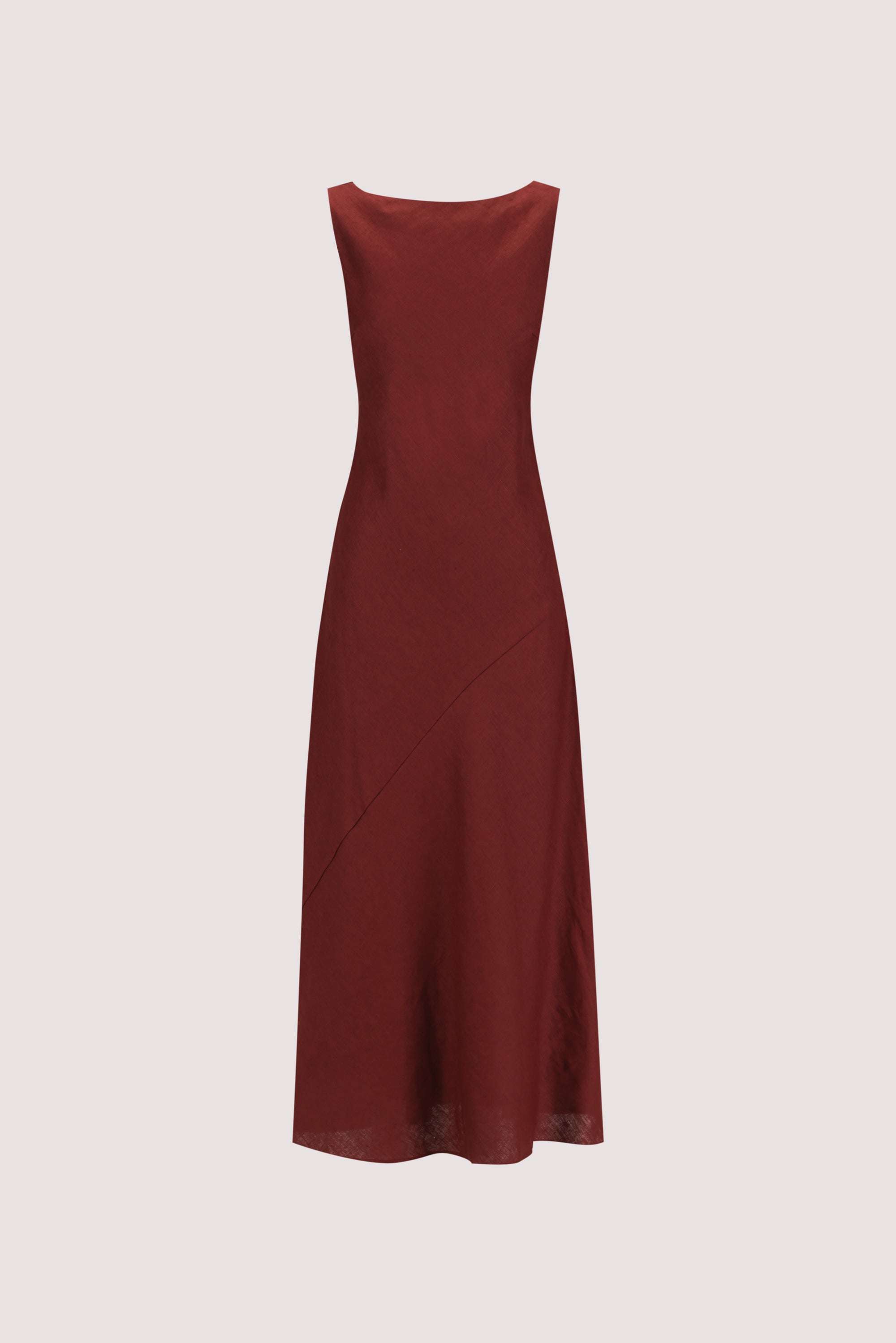 Lacy Sleeveless Linen Midi Dress in Sahara Red by Dissh Lacy Sleeveless Linen Midi Dress in Sahara Red by Dissh