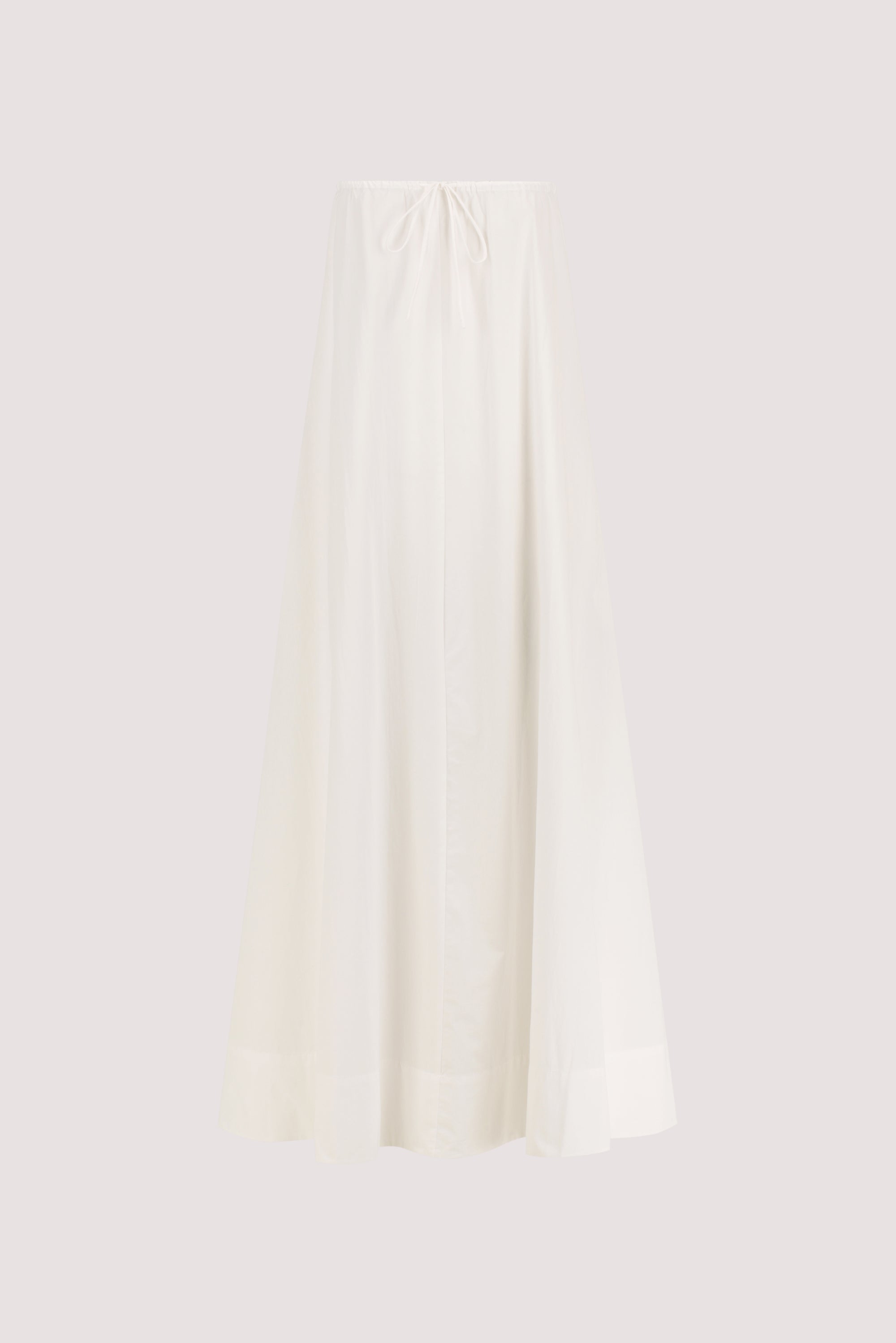 SOMMER WHITE STRAPLESS POPLIN MIDI DRESS