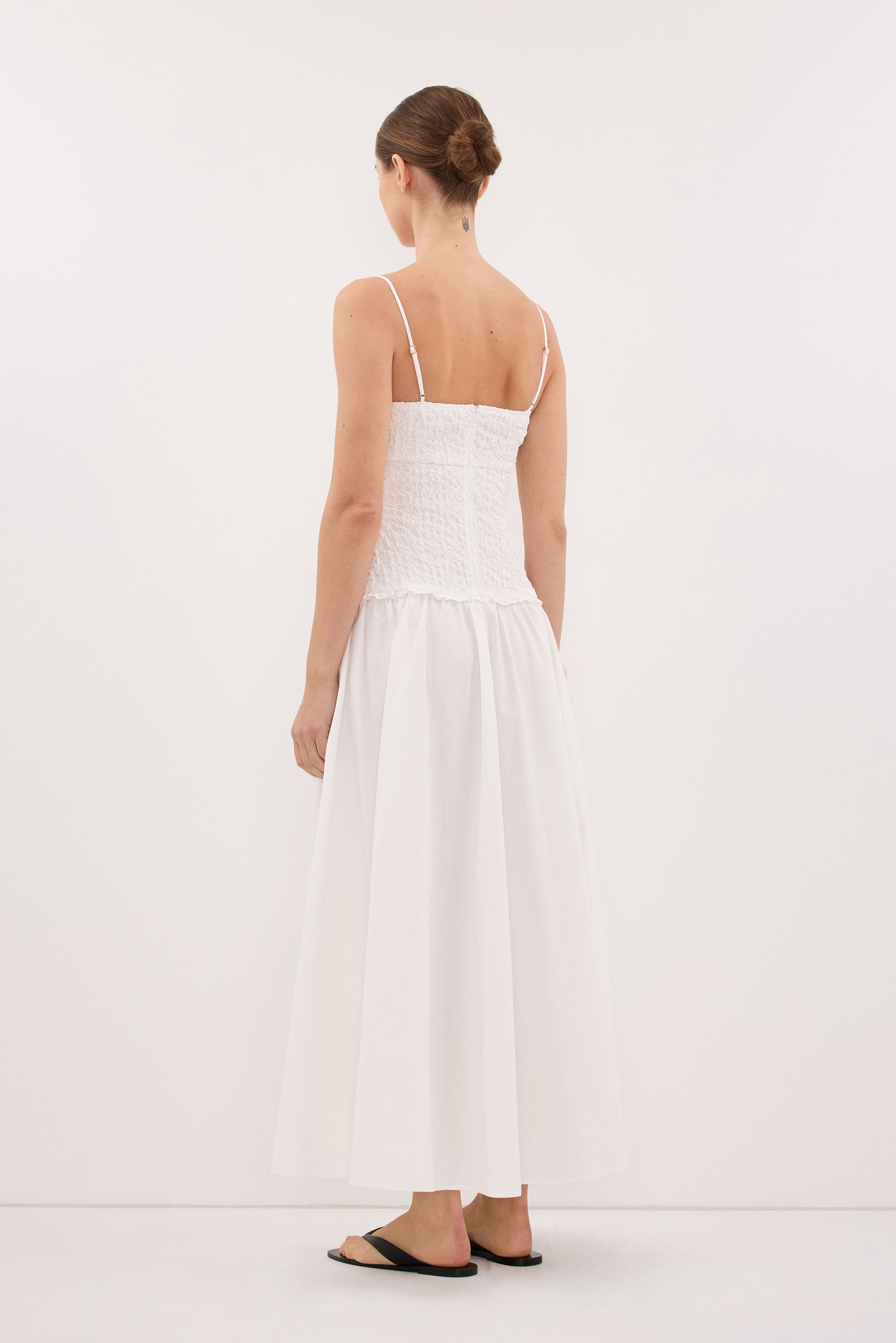 dissh white drop waist dress COCO WHITE HYBRID MINI DRESS DISSH
