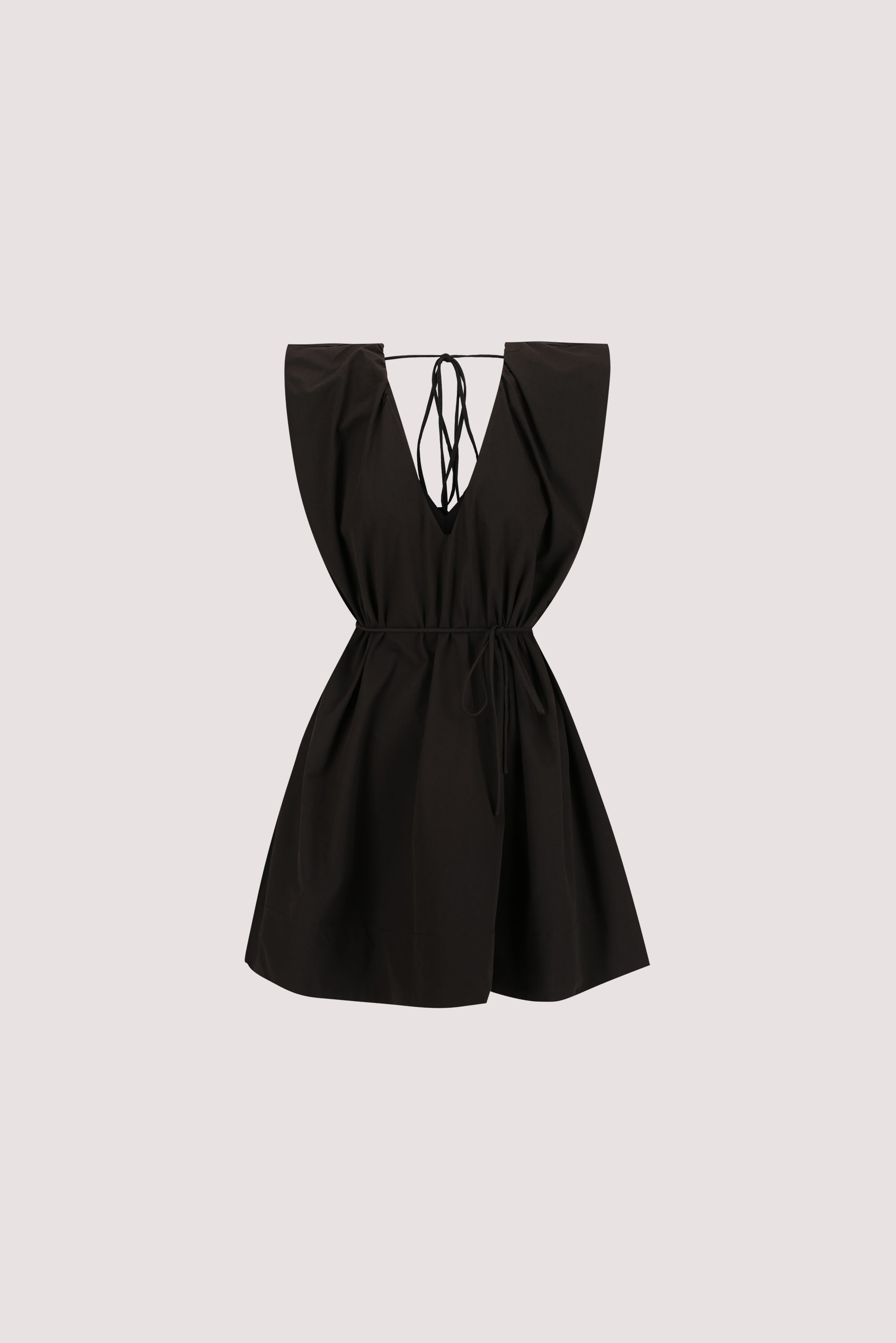 SABRE BLACK COTTON MINI DRESS