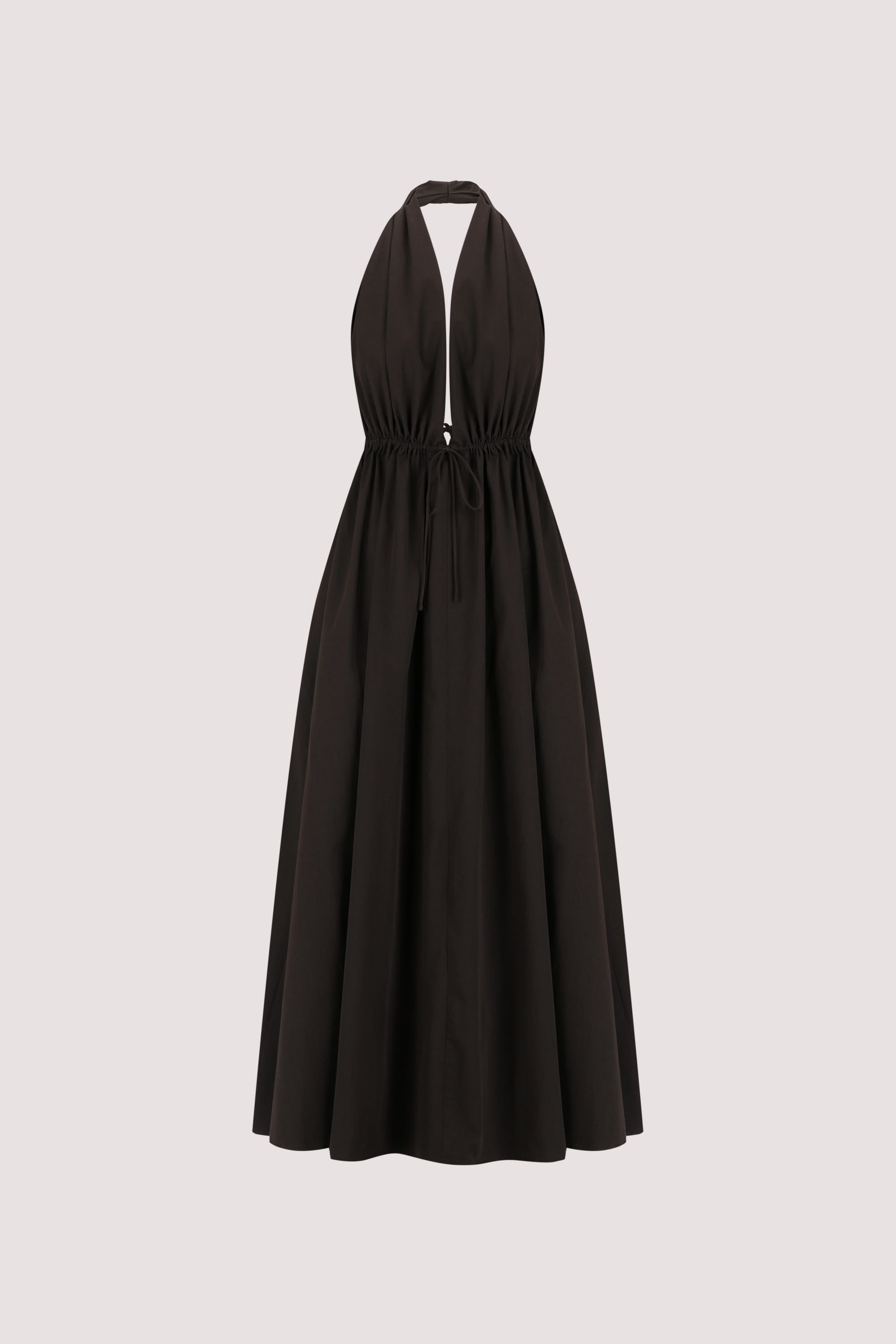 TAMMY BLACK SLEEVELESS COTTON MIDI DRESS