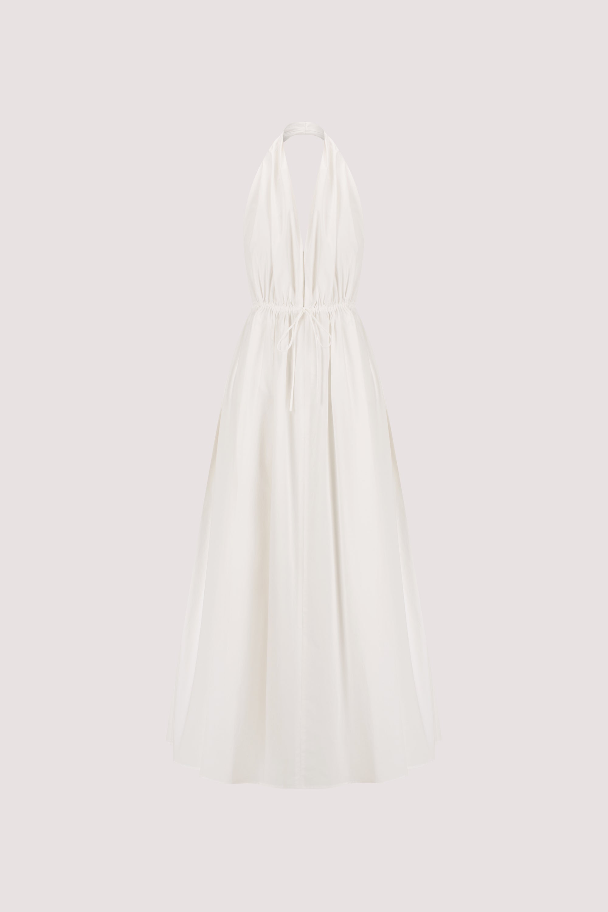 TAMMY WHITE SLEEVELESS COTTON MIDI DRESS