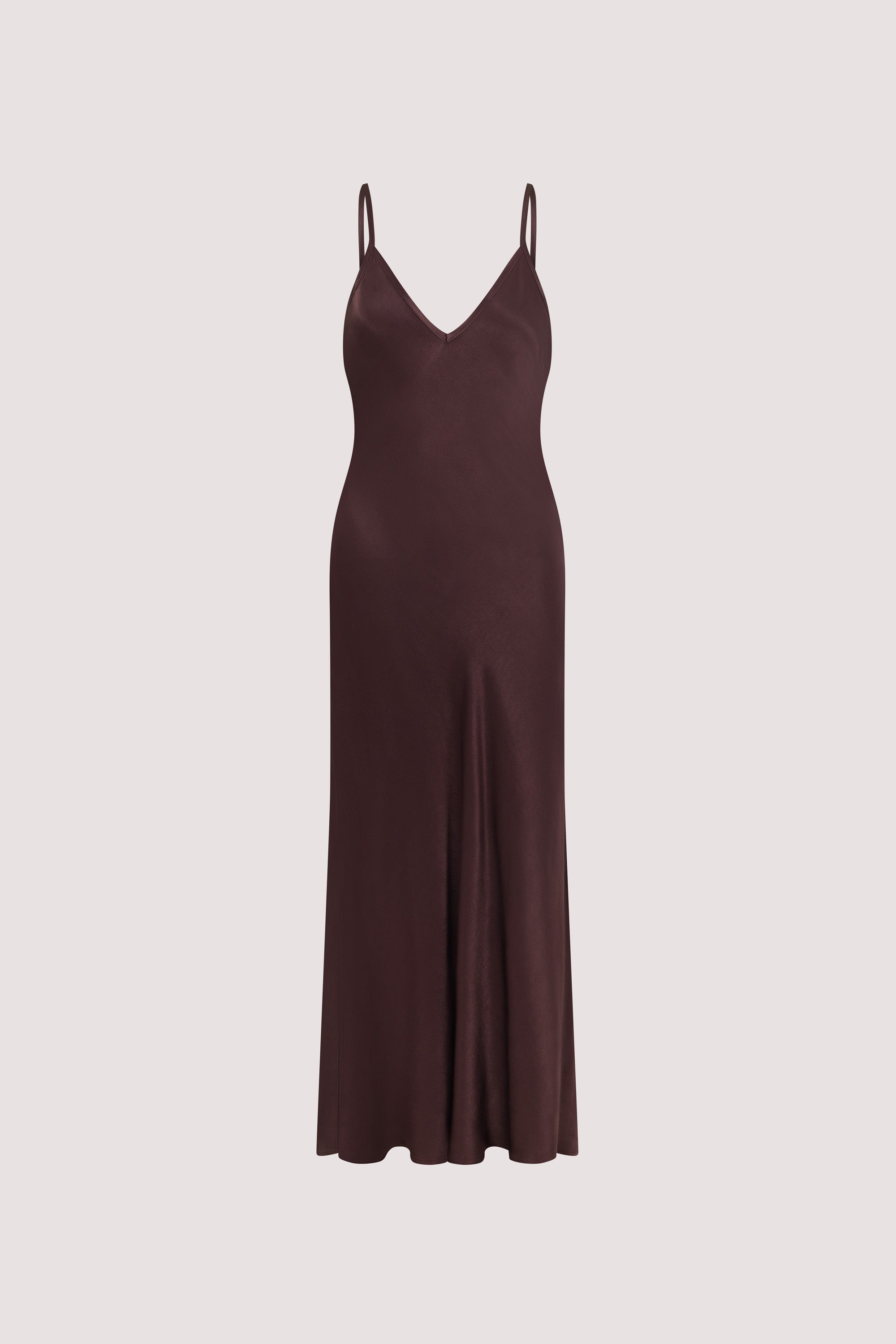 plum satin dress Joey Satin Maxi Dress in Plum Choc By DISSH
