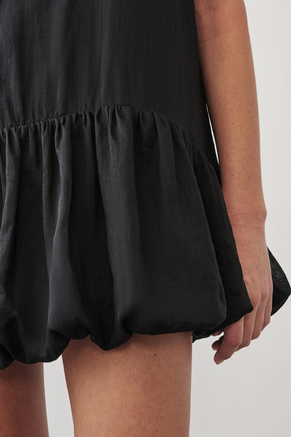 ARLO BLACK RAMIE BUBBLE MINI DRESS