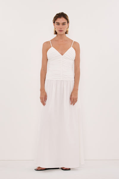 ALEXIA WHITE COTTON DRESS  DISSH