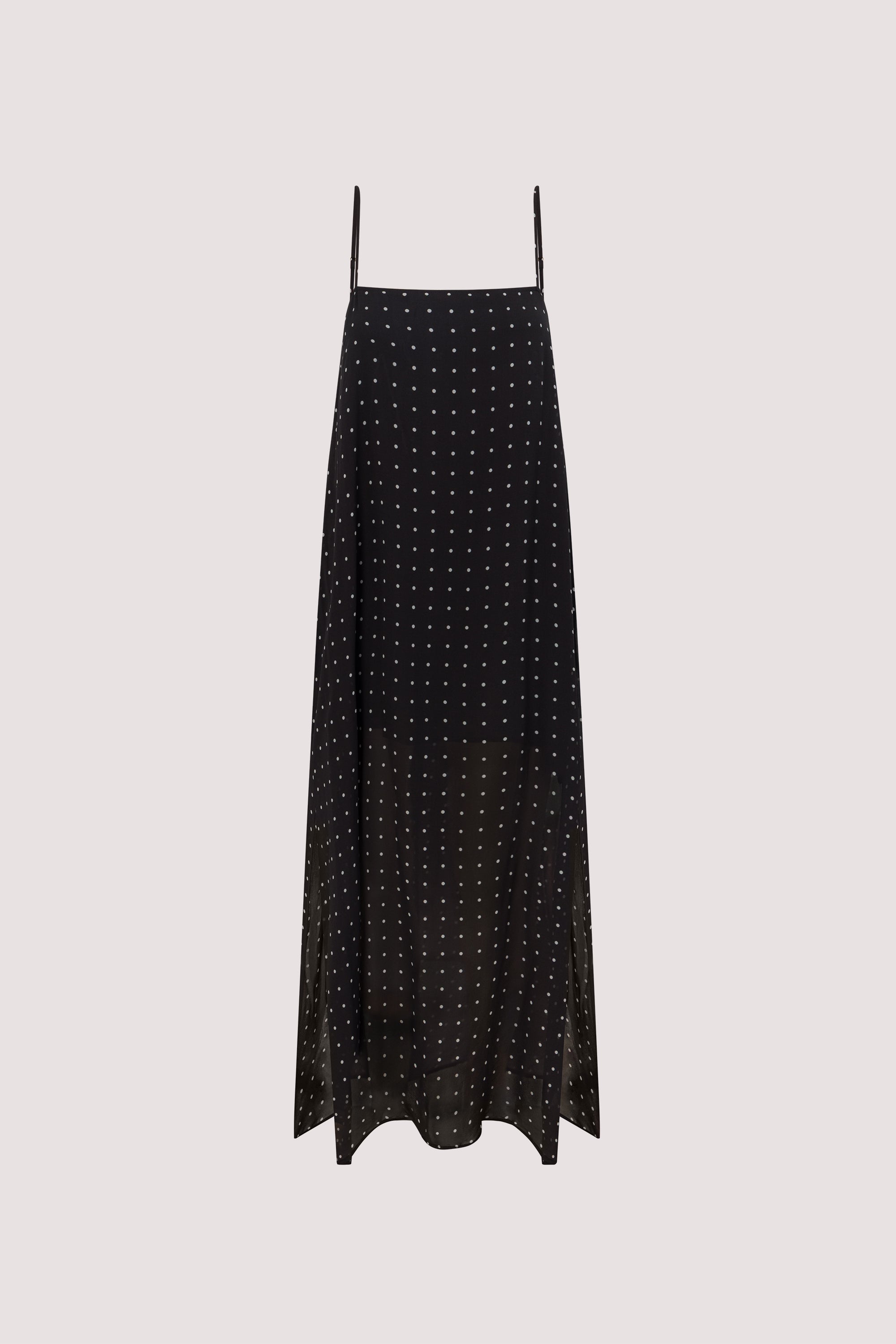 VANESSA BLACK SLEEVELESS MIDI DRESS