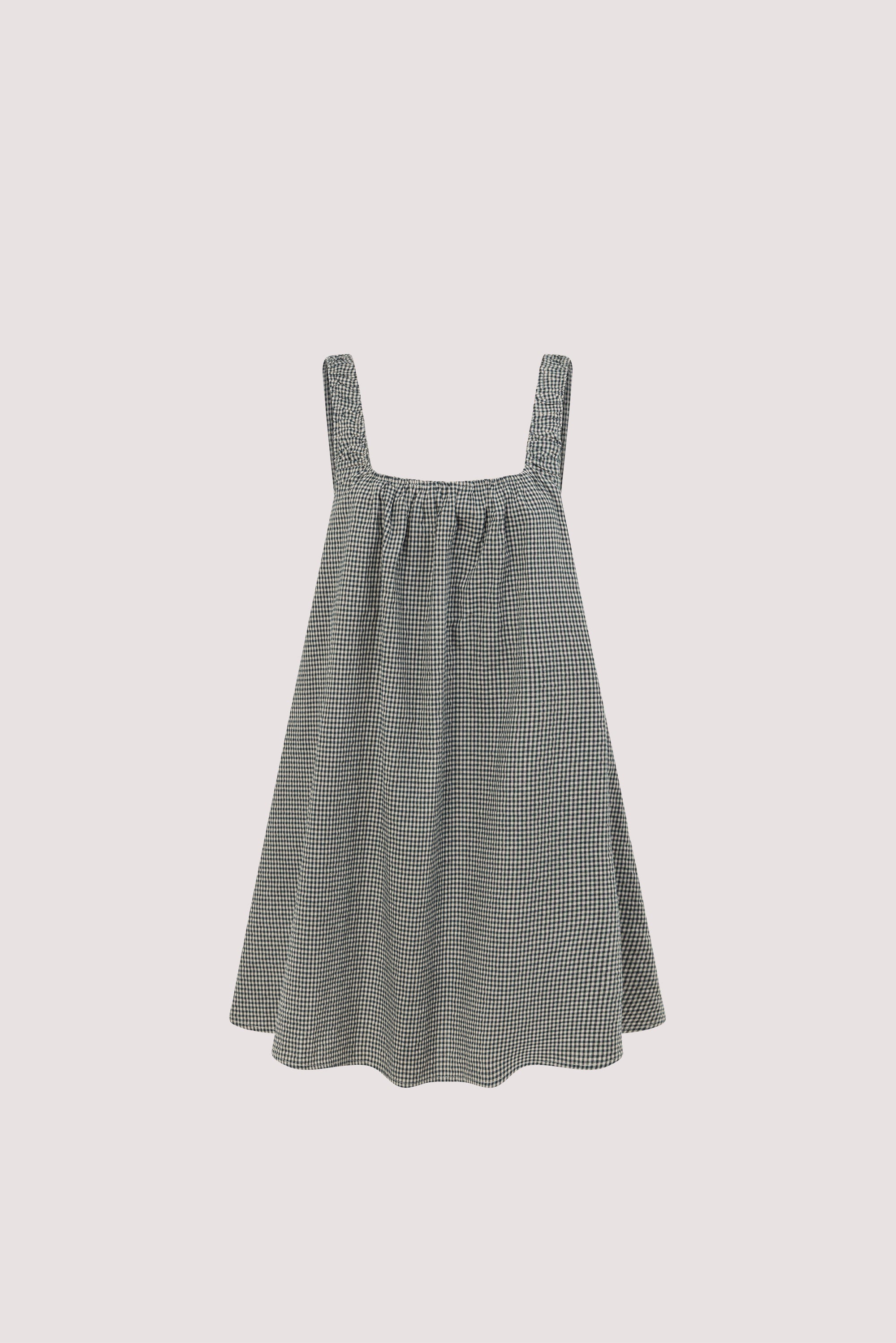 BRIONA GINGHAM COTTON MINI DRESS