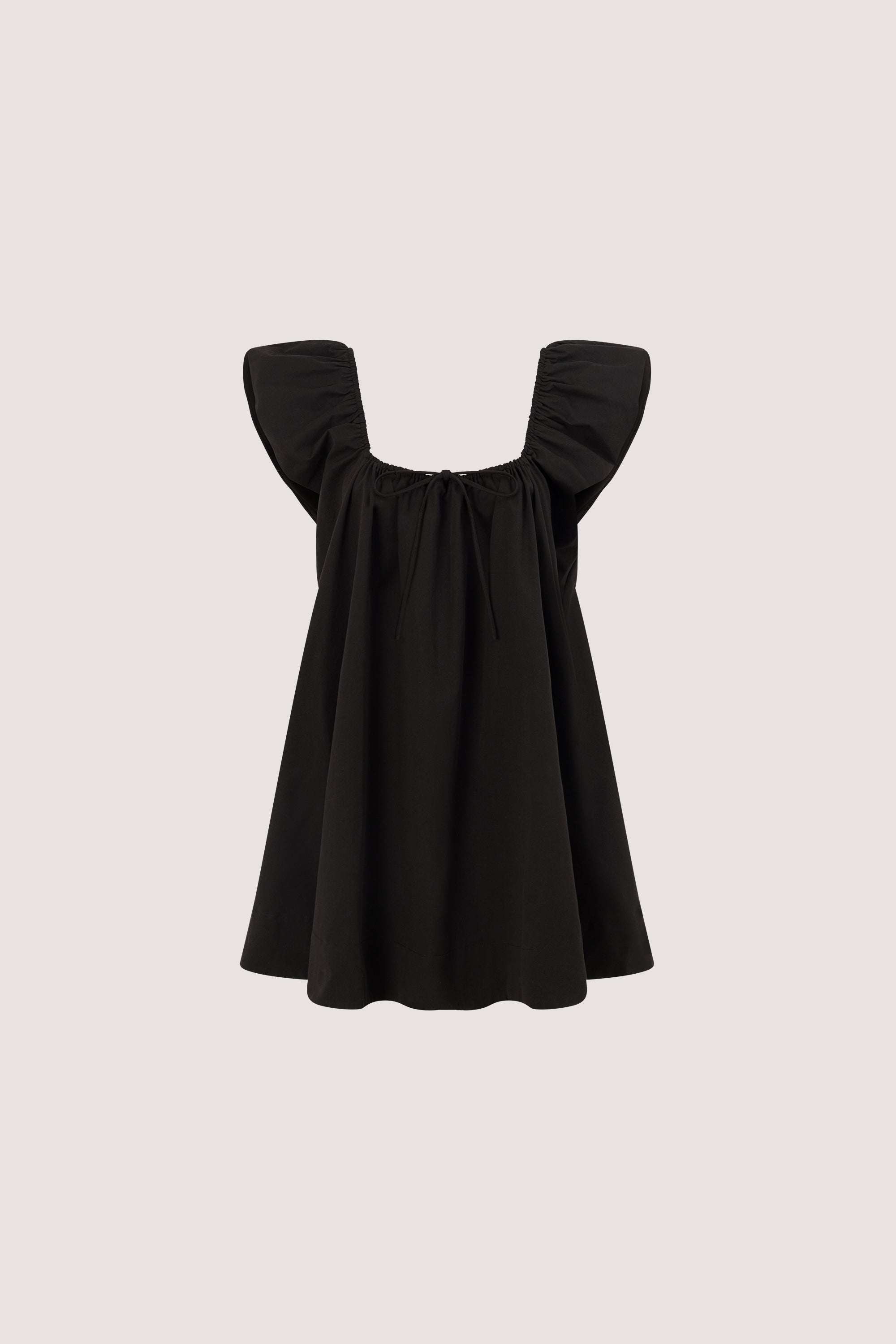 KATE BLACK COTTON MINI DRESS