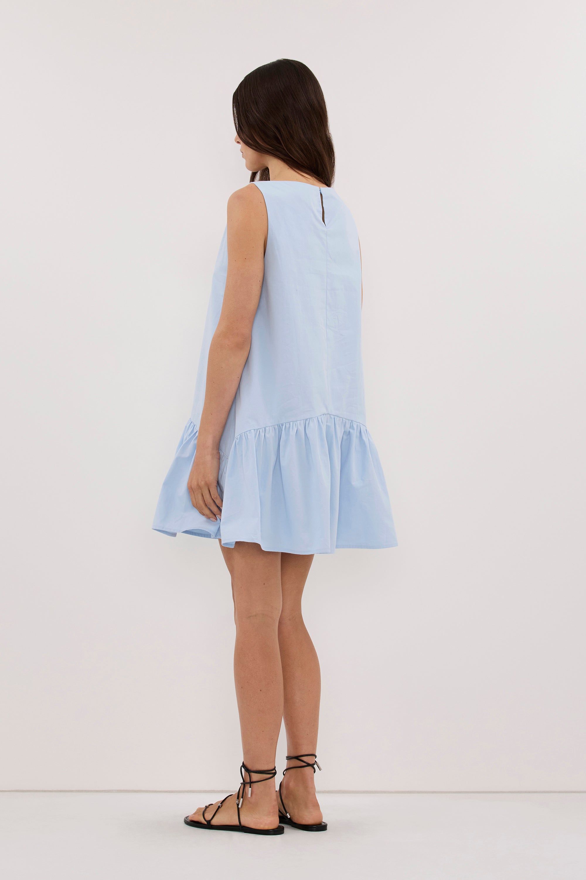 JO CORNFLOWER DROP WAIST MINI DRESS