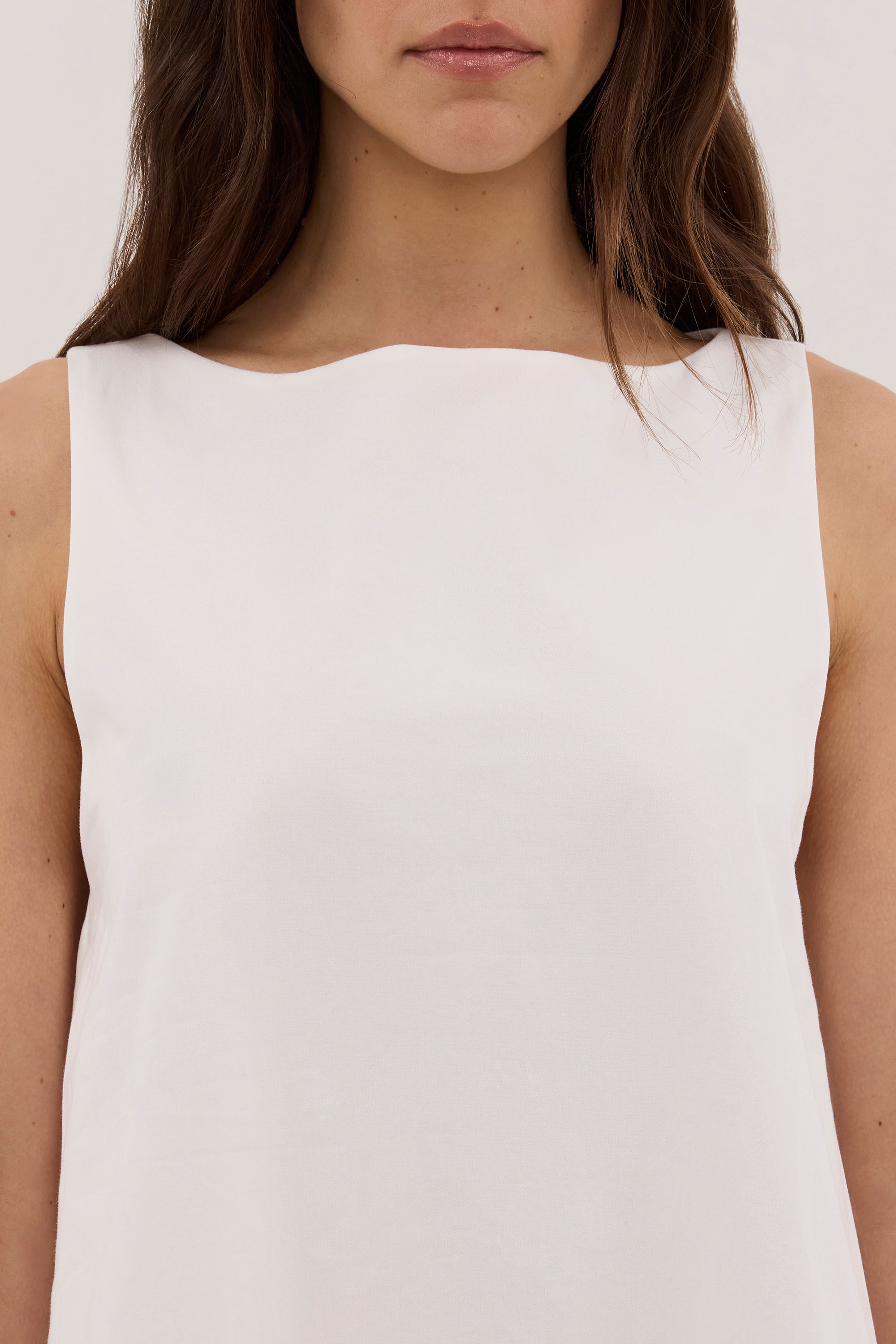 JO WHITE DROP WAIST MINI DRESS