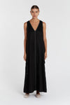 LAURENT BLACK CARGO LINEN DRESS