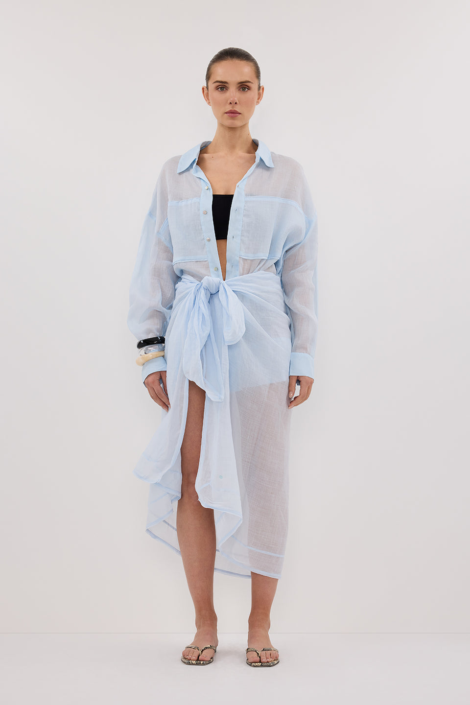 TROPEZ CORNFLOWER RAMIE SARONG