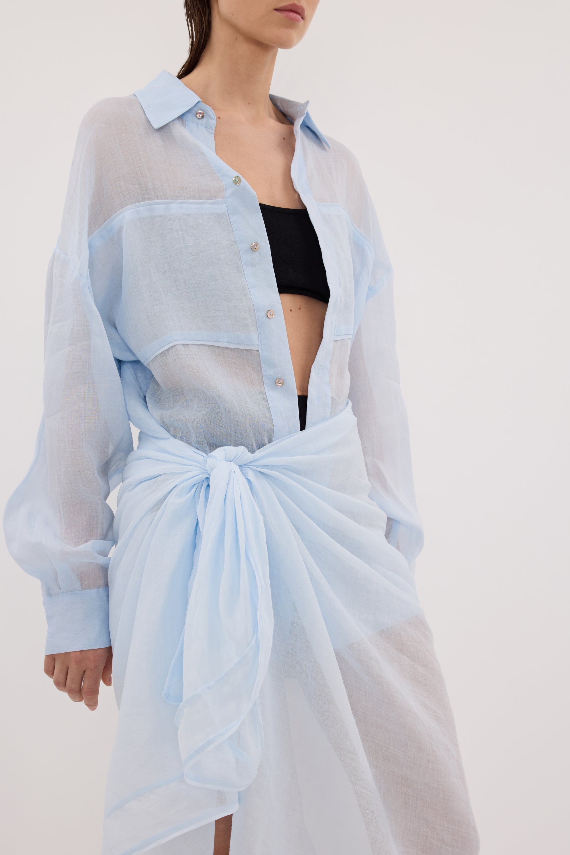 TROPEZ CORNFLOWER RAMIE SARONG