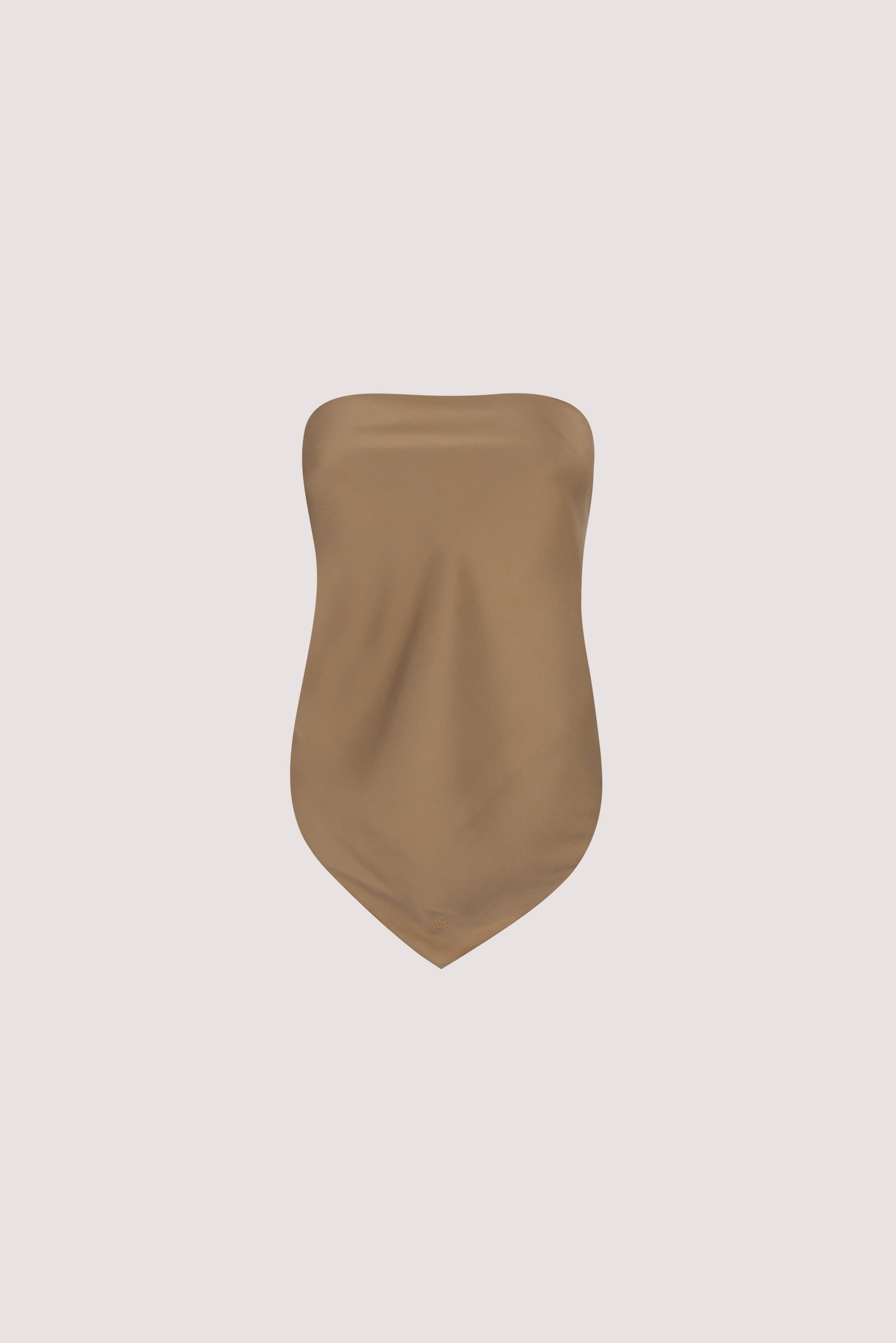 PERCY CHESTNUT SILK SCARF TOP