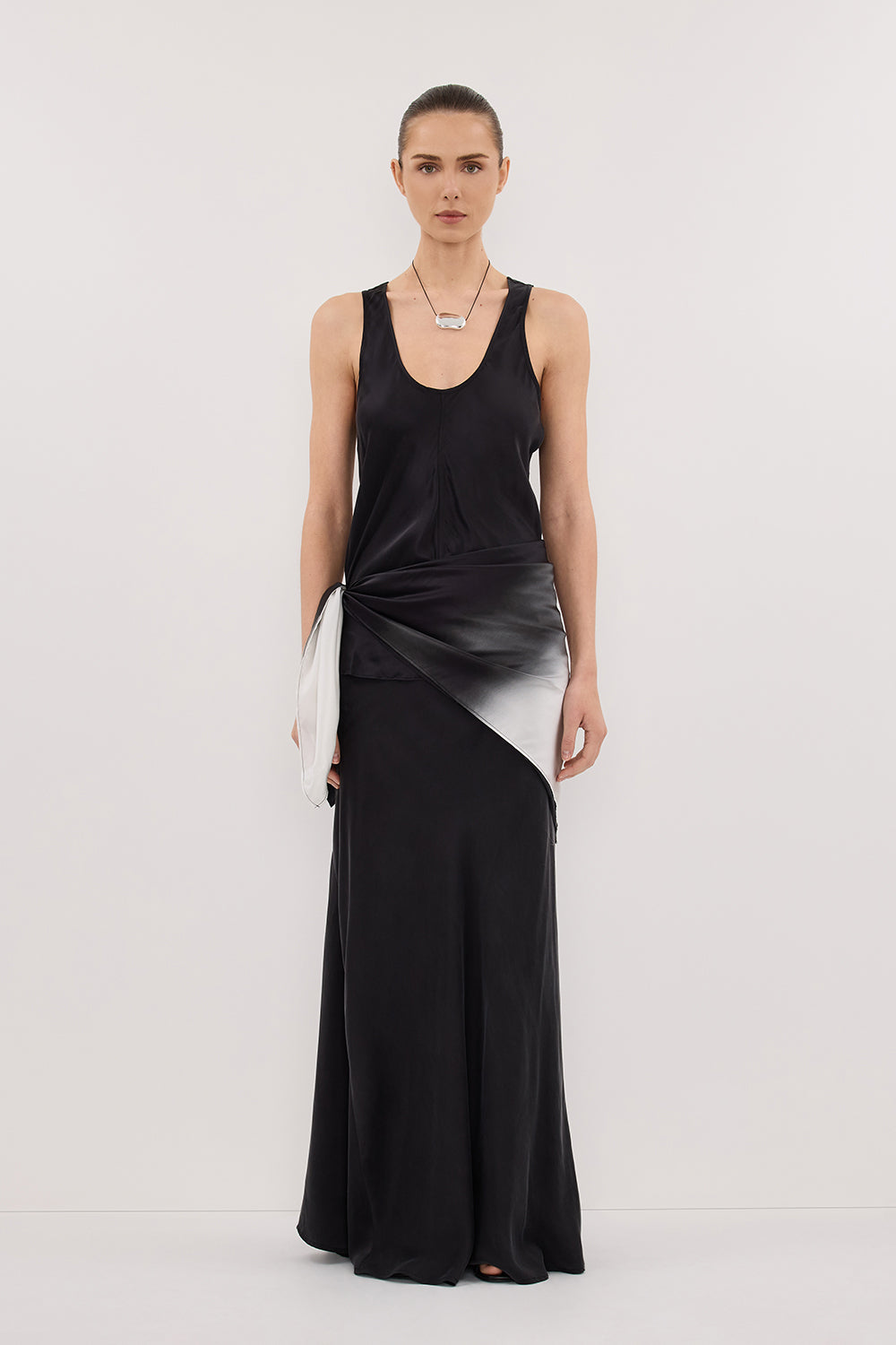 HUXLEY OMBRE SILK SCARF TOP