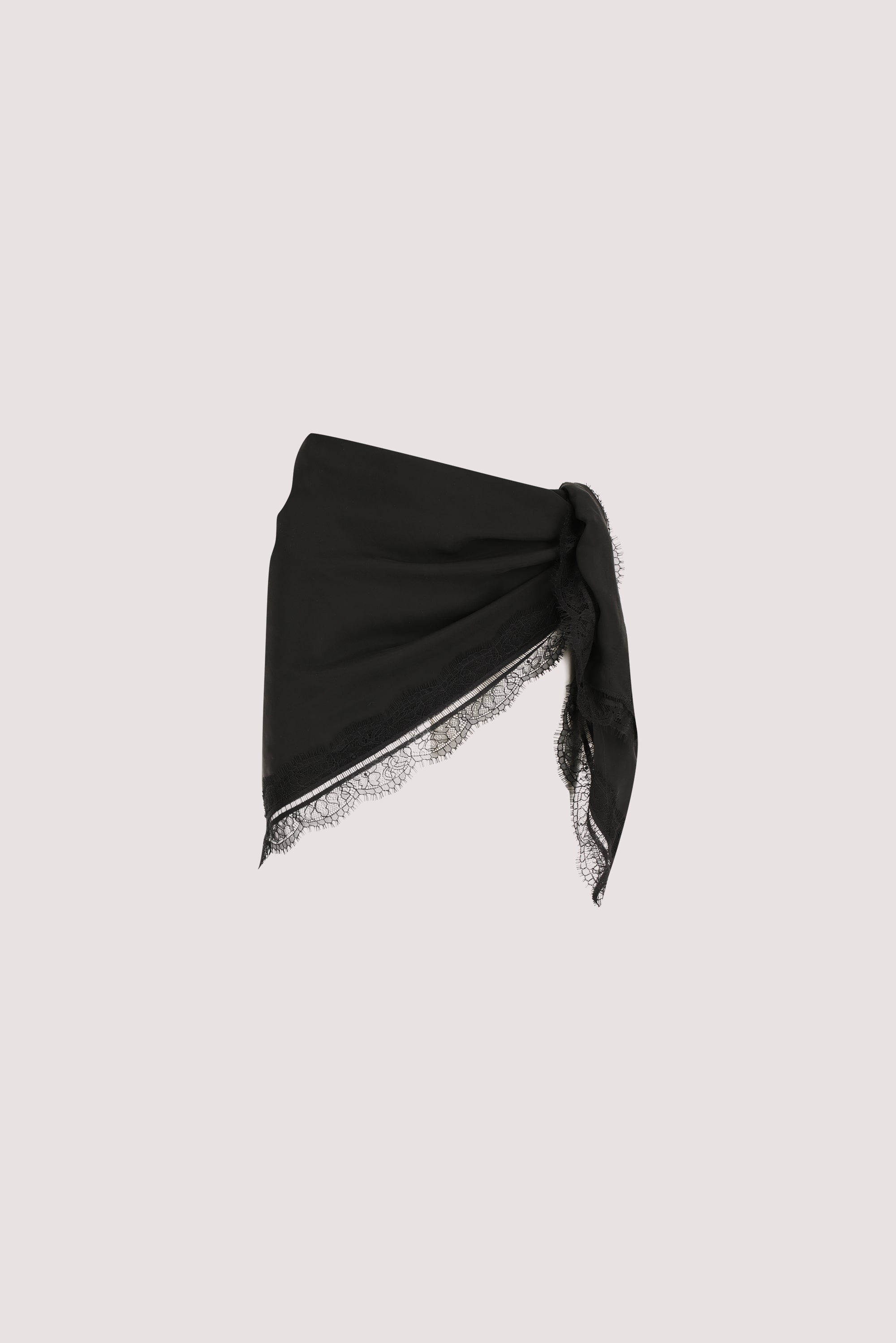 ANDREA BLACK CUPRO LACE SCARF – DISSH