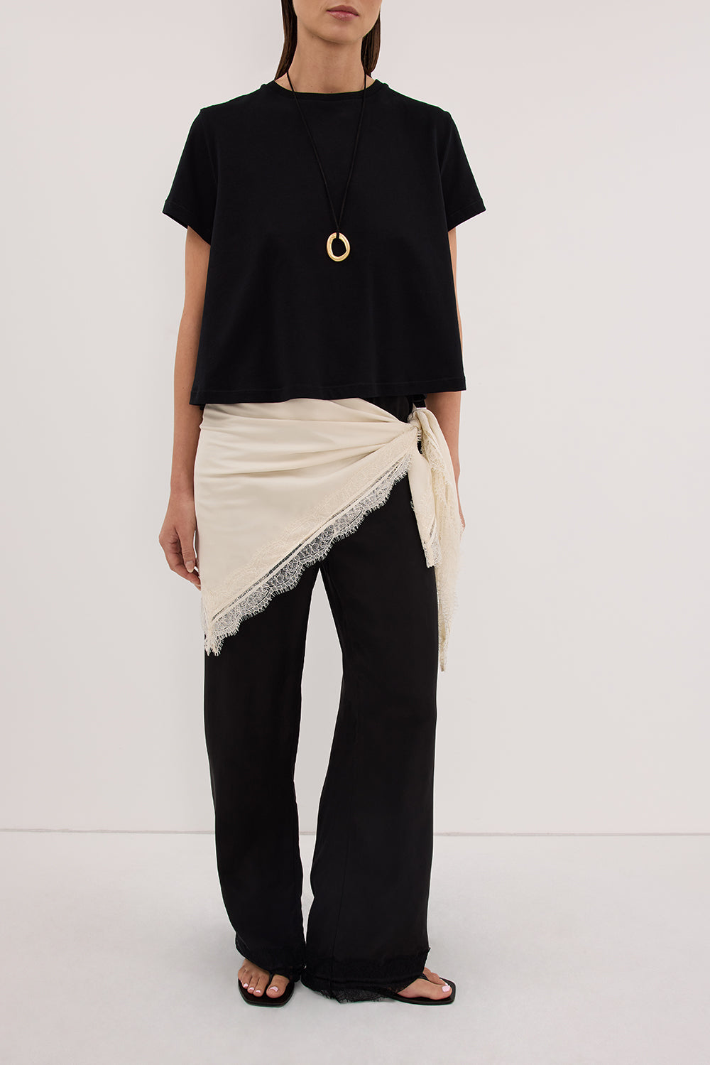 ANDREA SANDSTONE CUPRO LACE SCARF