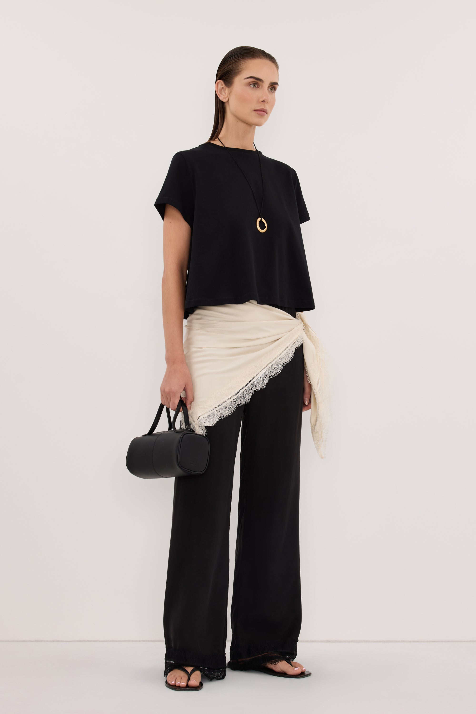 ANDREA SANDSTONE CUPRO LACE SCARF