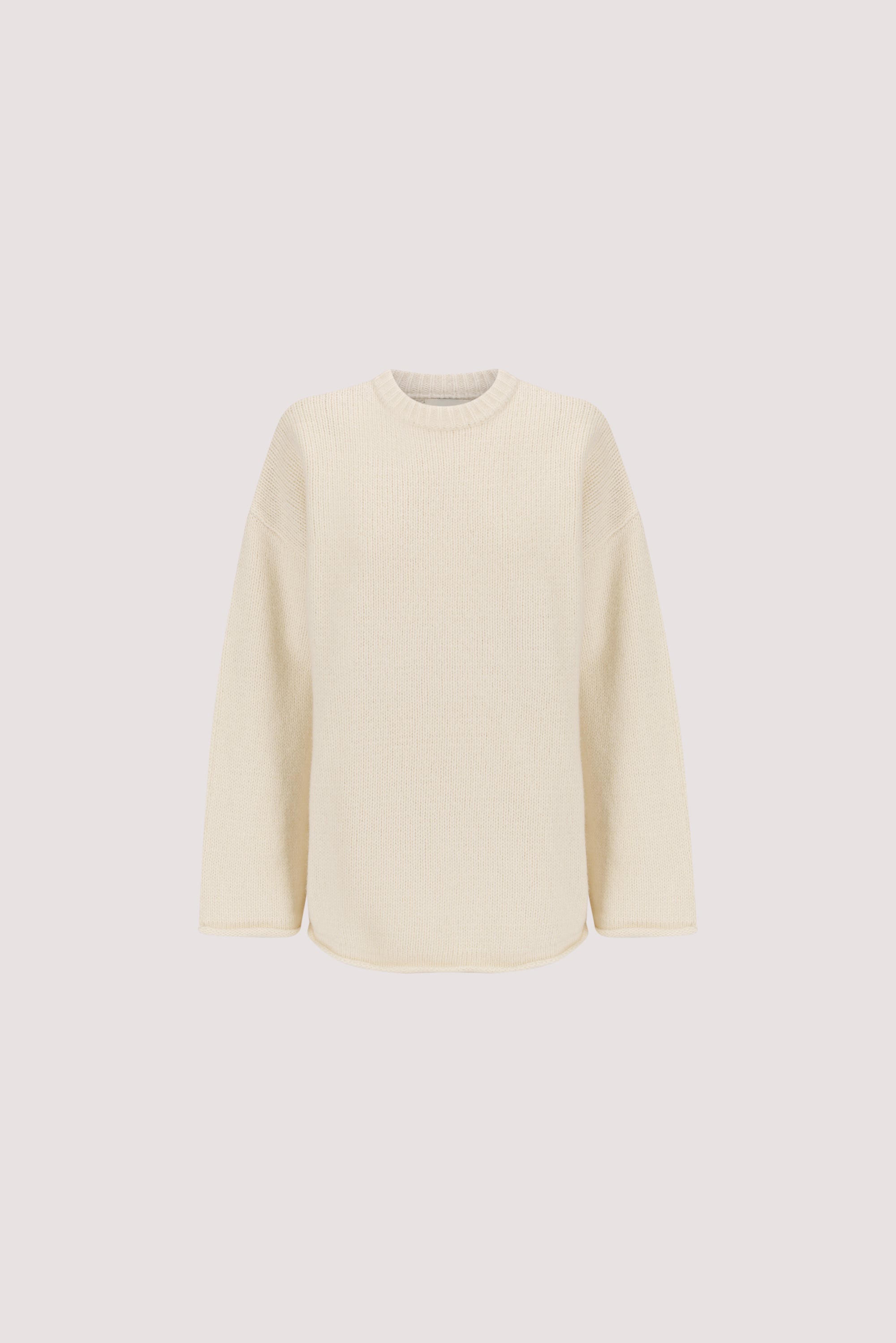 MILLY CREAM CREW NECK KNIT JUMPER