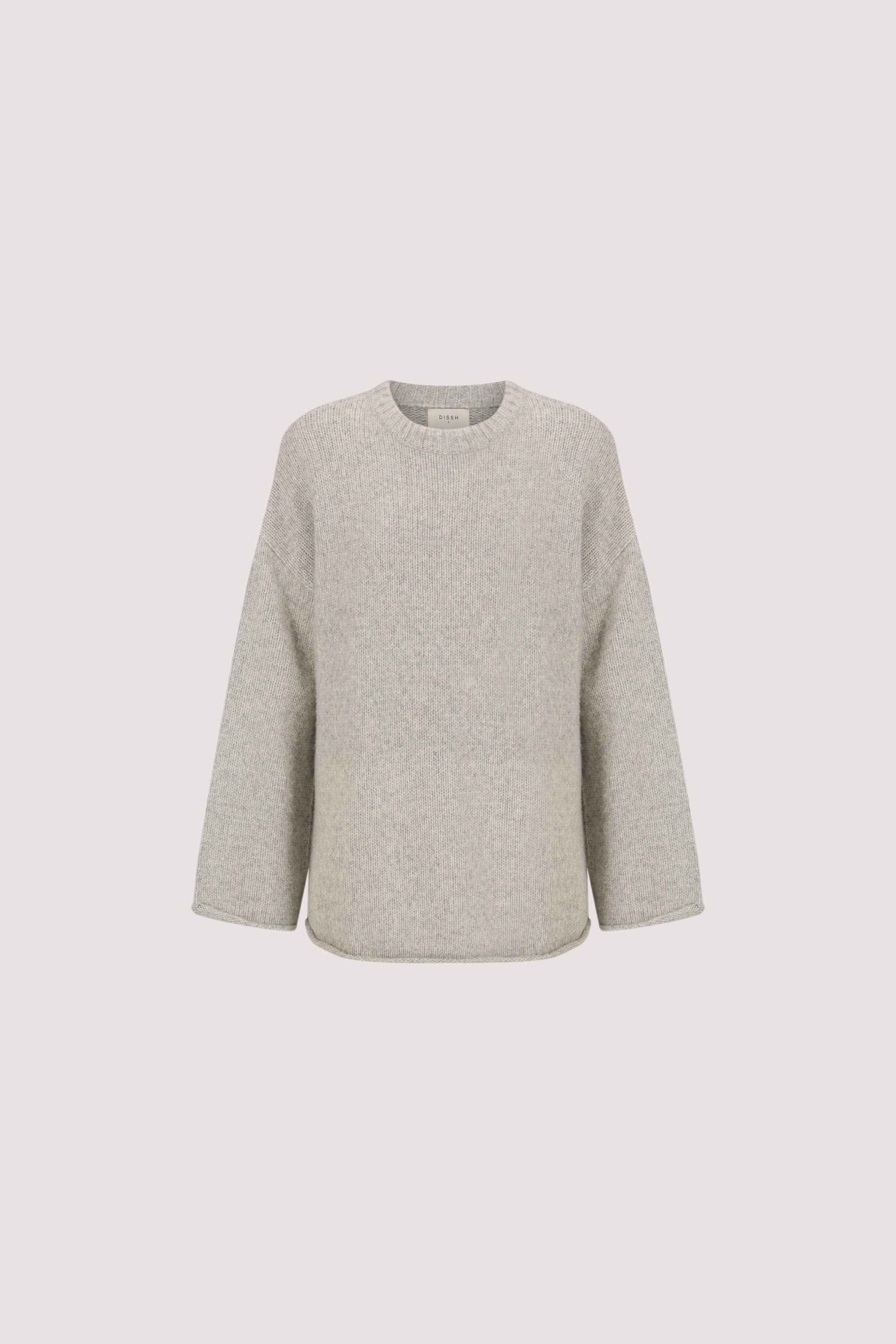 MILLY SILVER CREW NECK KNIT JUMPER
