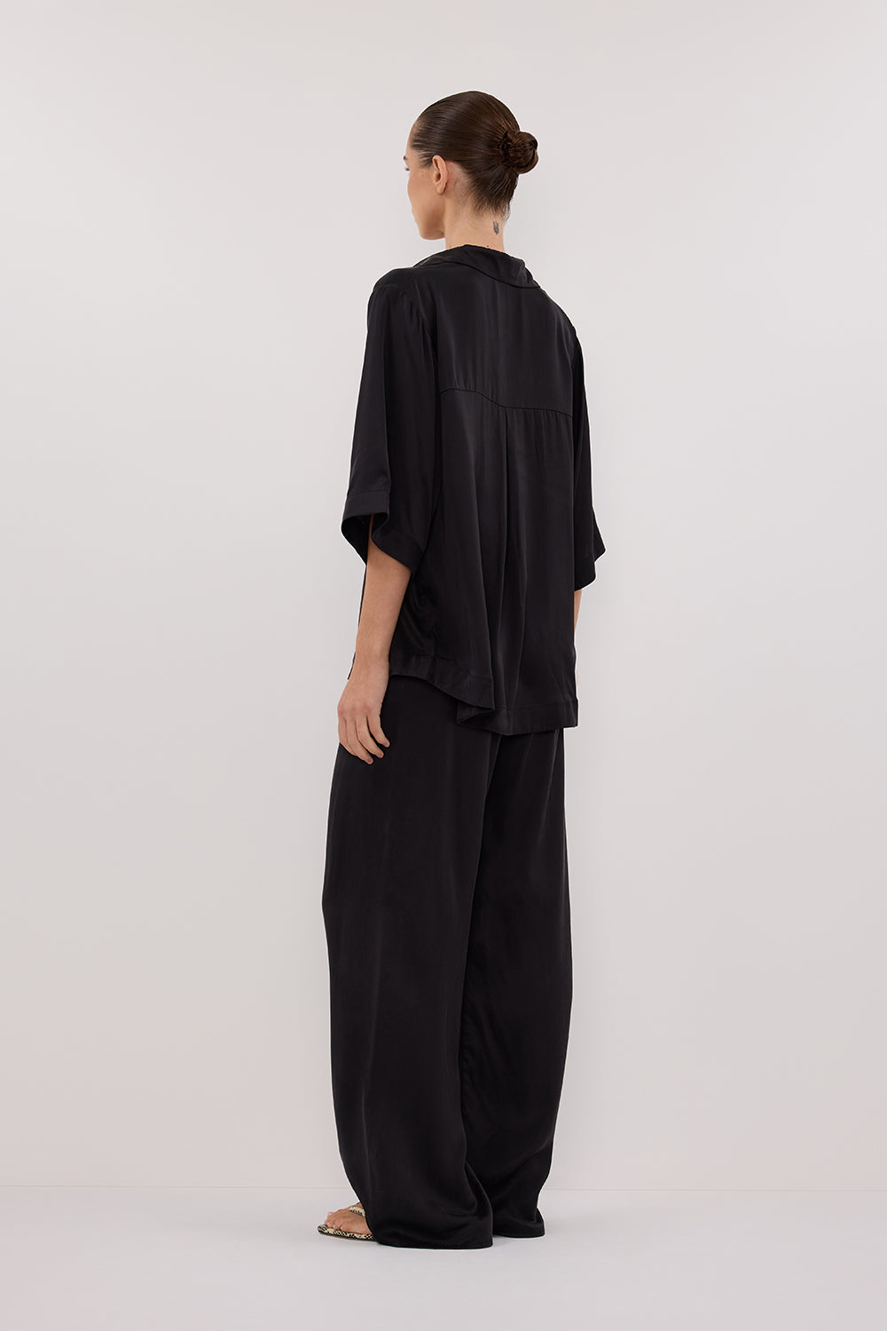 PERCY BLACK SILK SHIRT