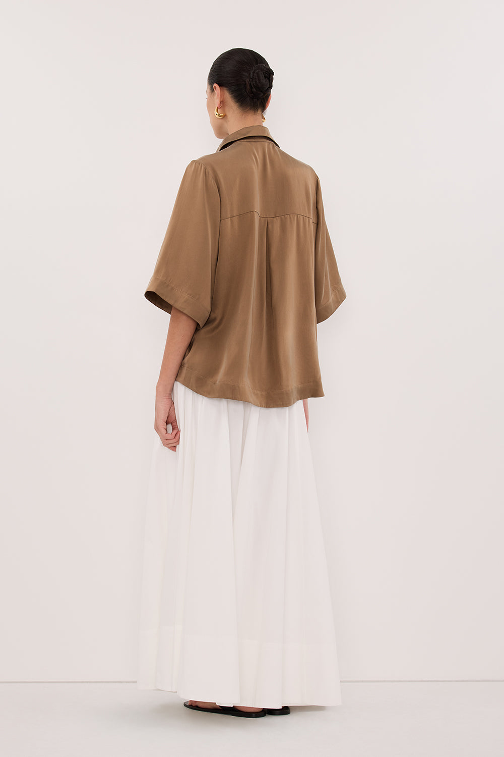 PERCY CHESTNUT SILK SHIRT