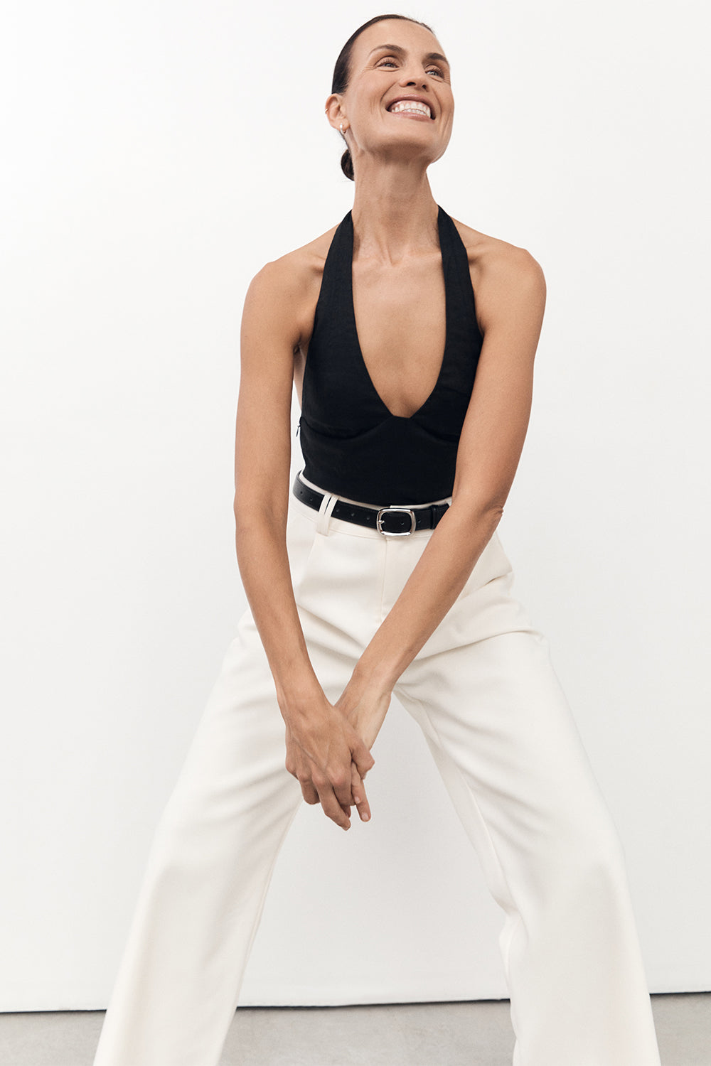 AUDREY BLACK LINEN HALTER TOP DISSH AUDREY BLACK LINEN HALTER TOP DISSH