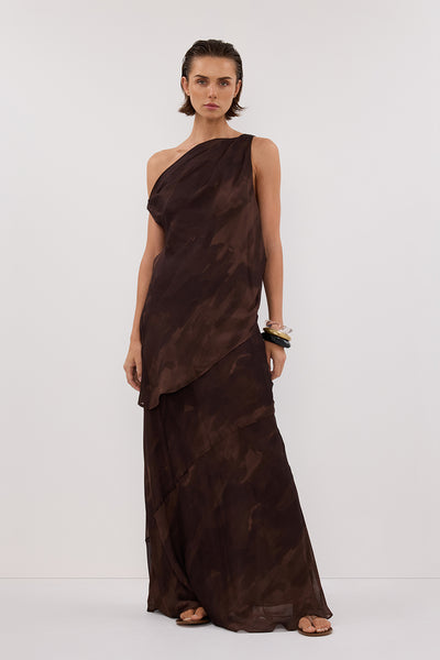 Stas wearing WILLOW CHOC GGT TWIST TOP