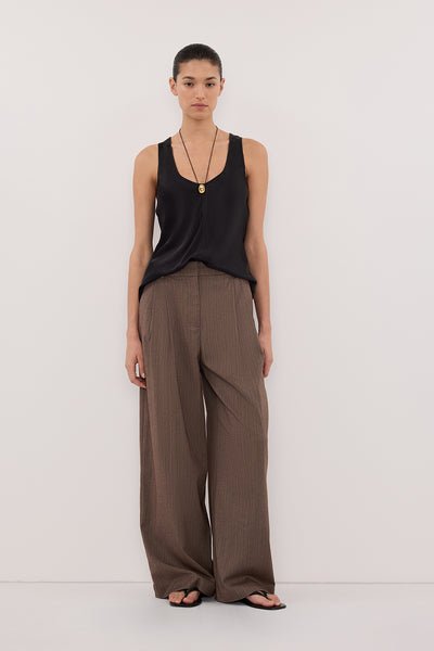 Aude wearing COLETTE BLACK SILK CAMI TOP