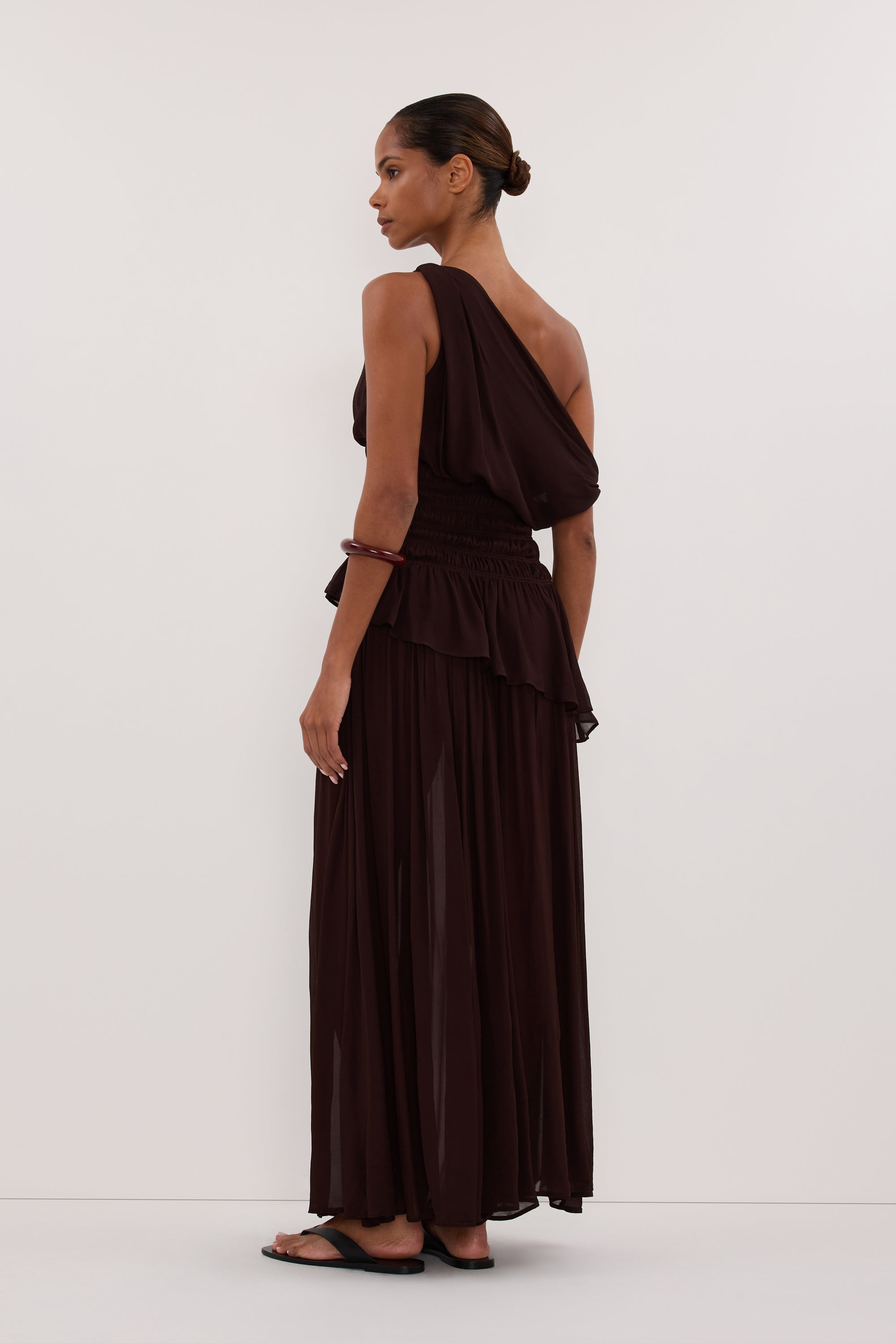 TIANA DARK CHOC ASYM TOP