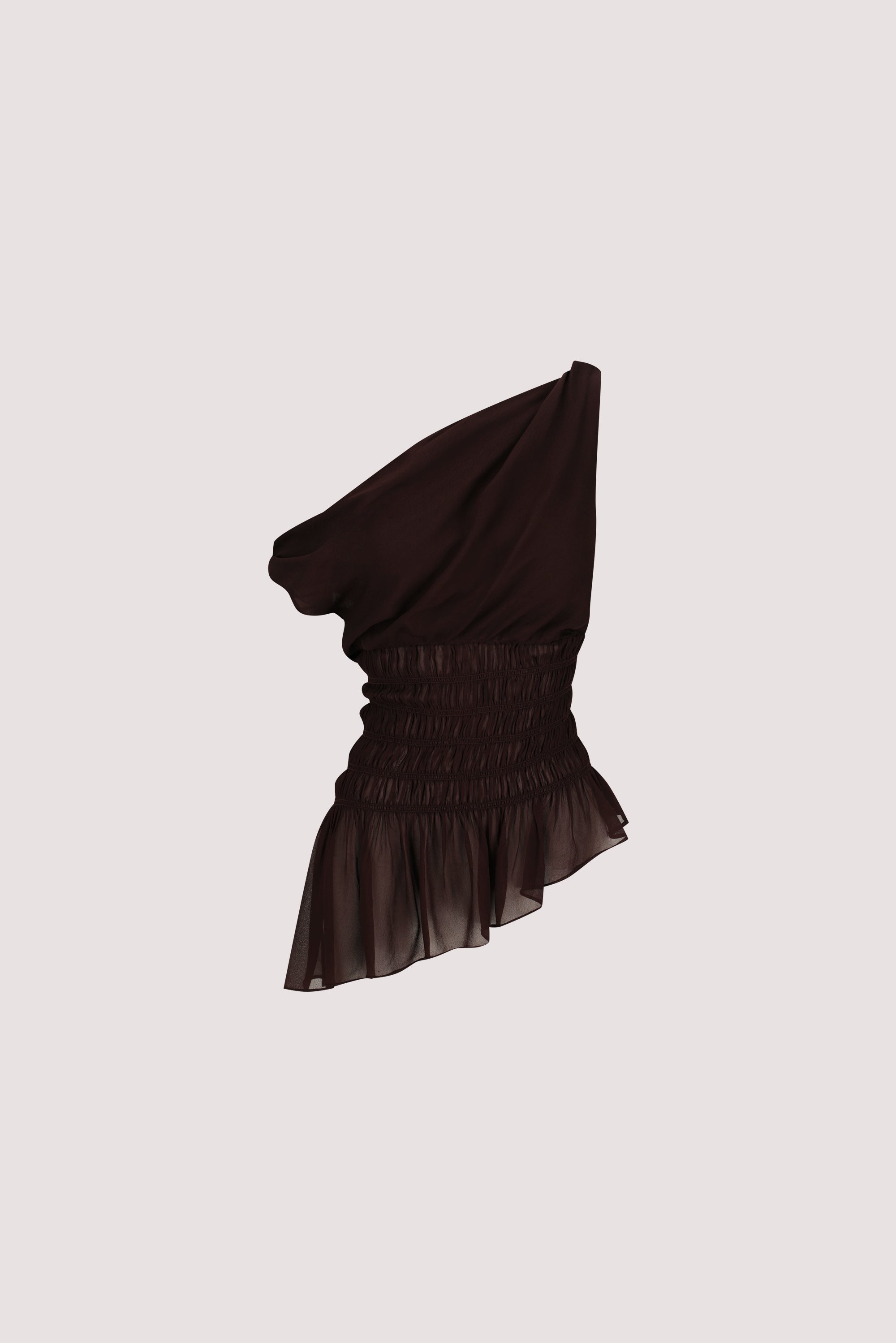 TIANA DARK CHOC GGT ASYM TOP – DISSH