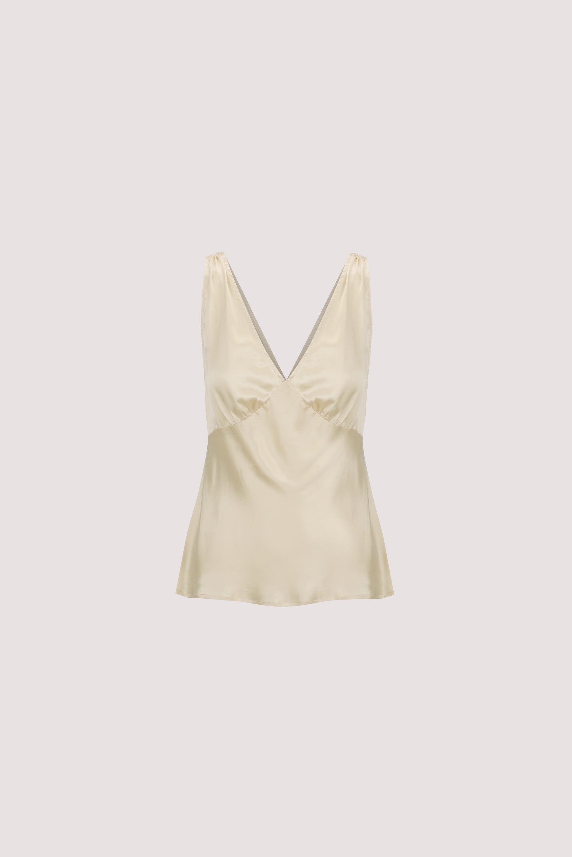 JORJA STRAW SLEEVELESS SILK TOP