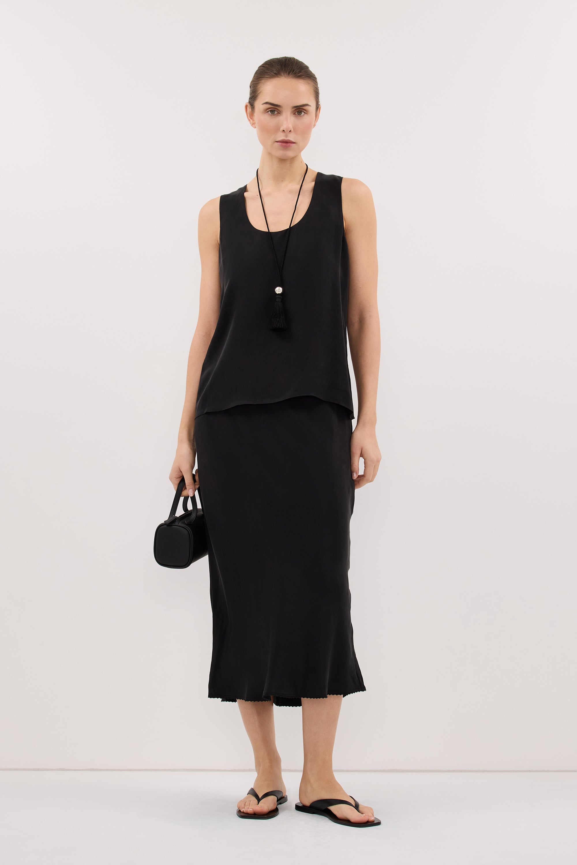 PALORA BLACK CUPRO TOP