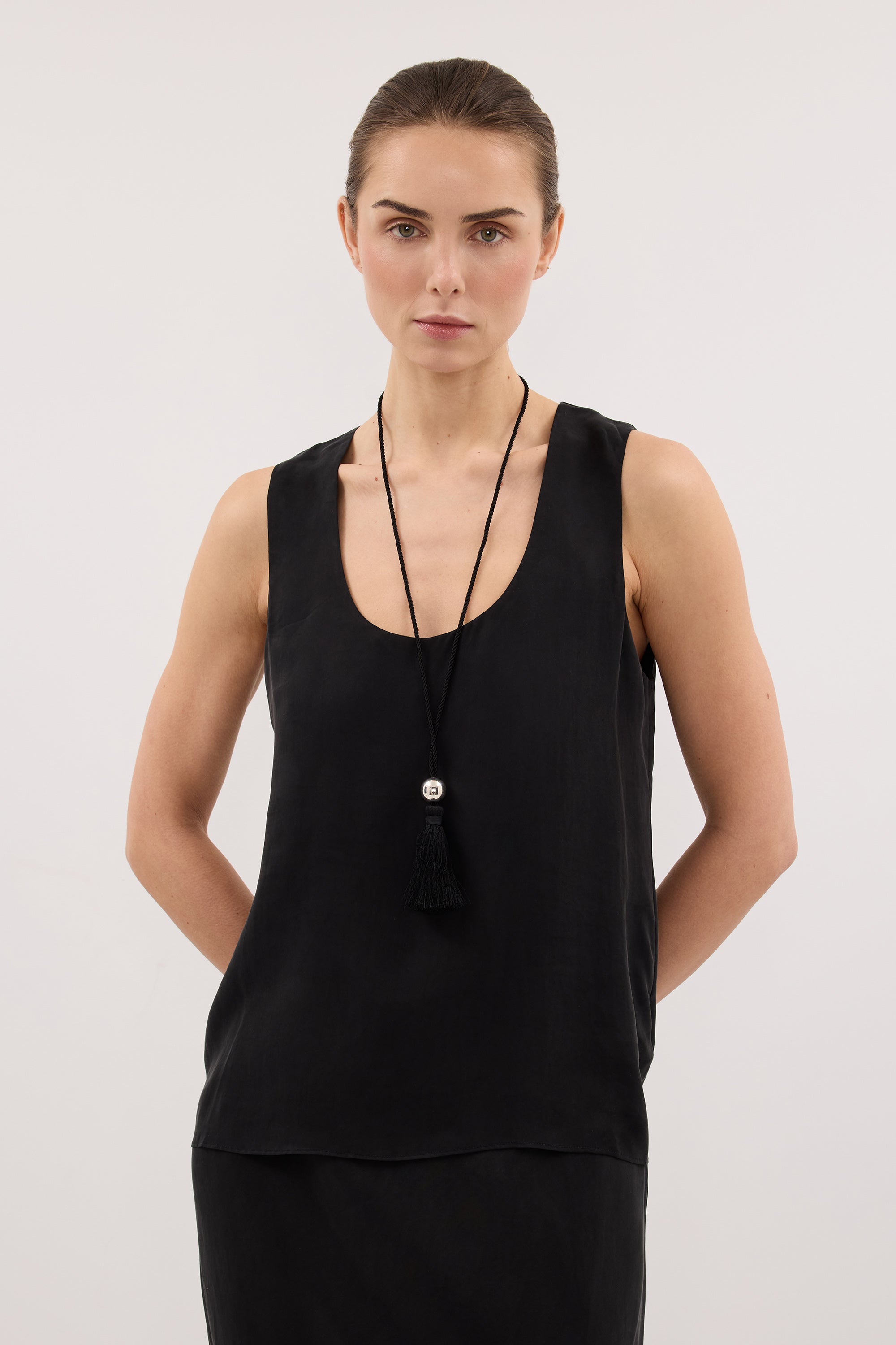 PALORA BLACK CUPRO TOP