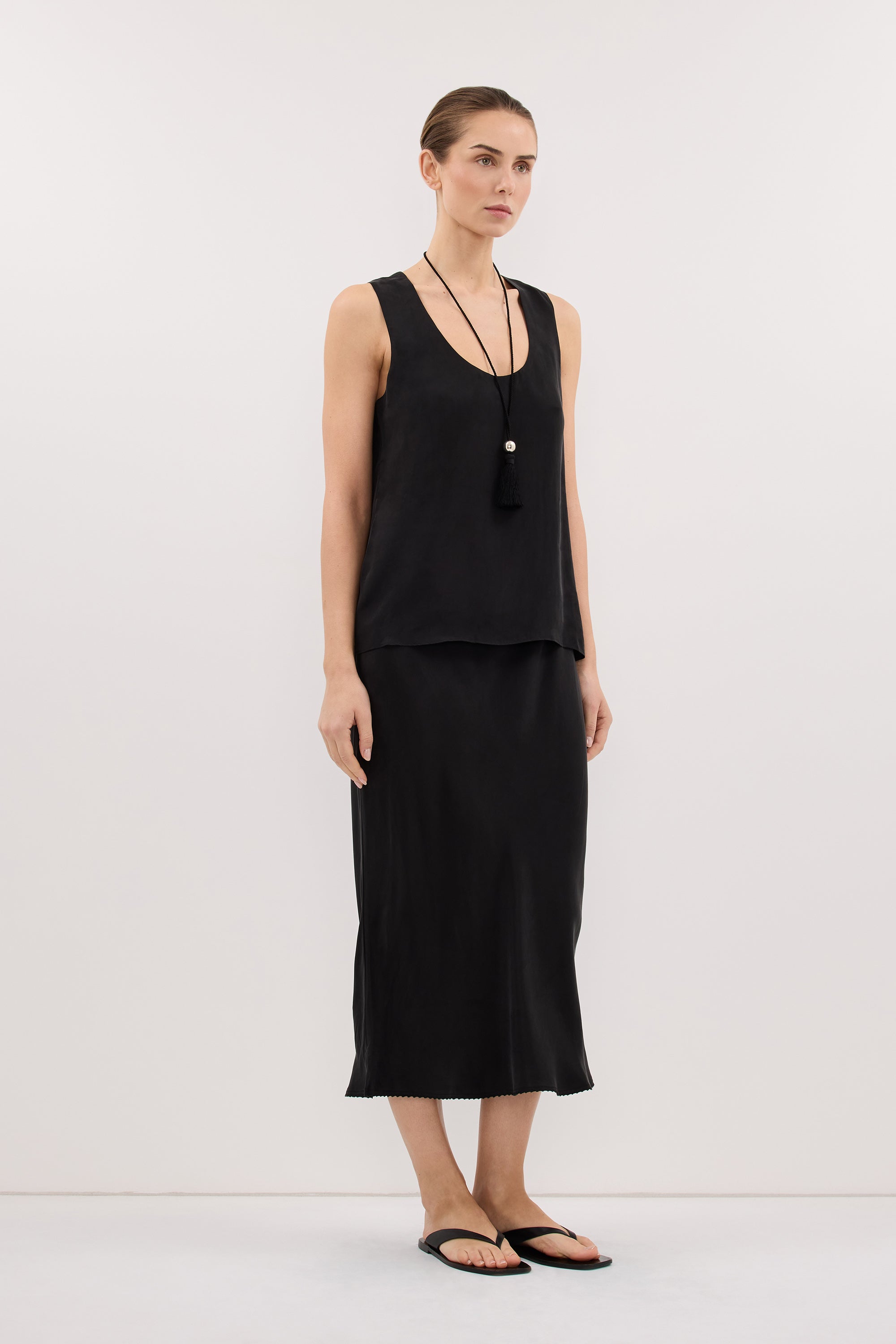 PALORA BLACK CUPRO TOP
