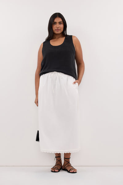 Shanaya wearing PALORA BLACK CUPRO TOP