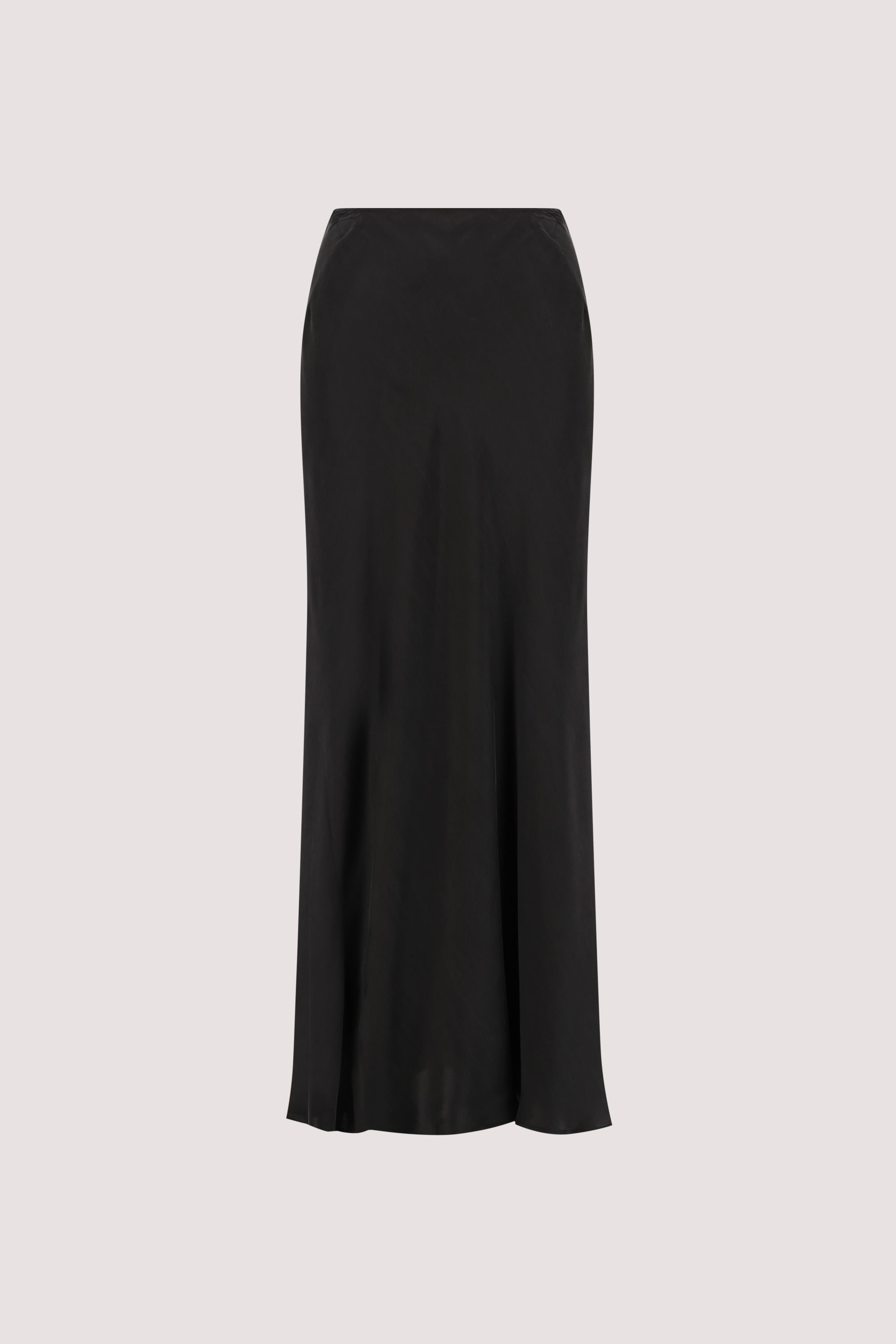 COLETTE BLACK SILK MIDI SKIRT