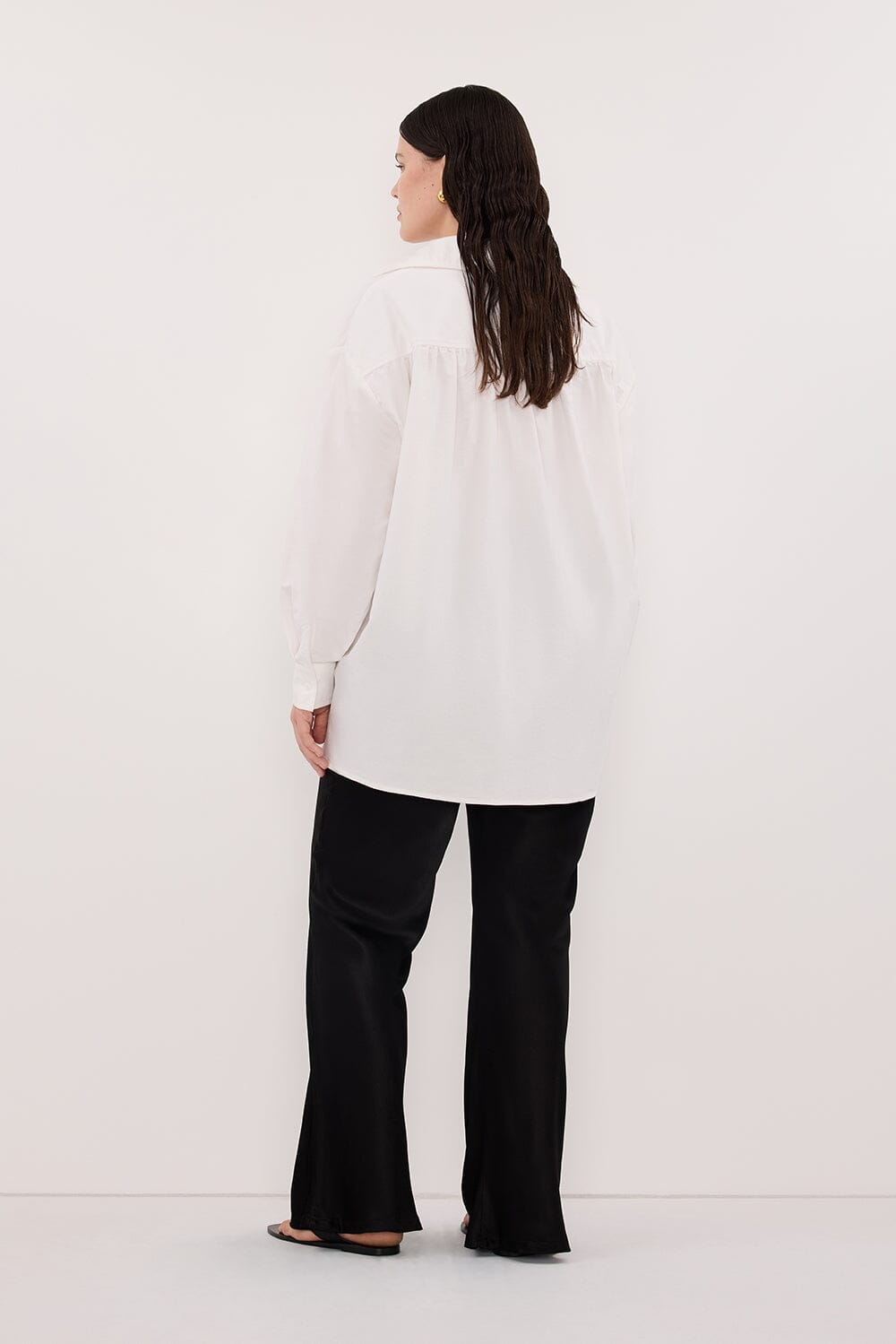 NIKKI BLACK SATIN BIAS PANT