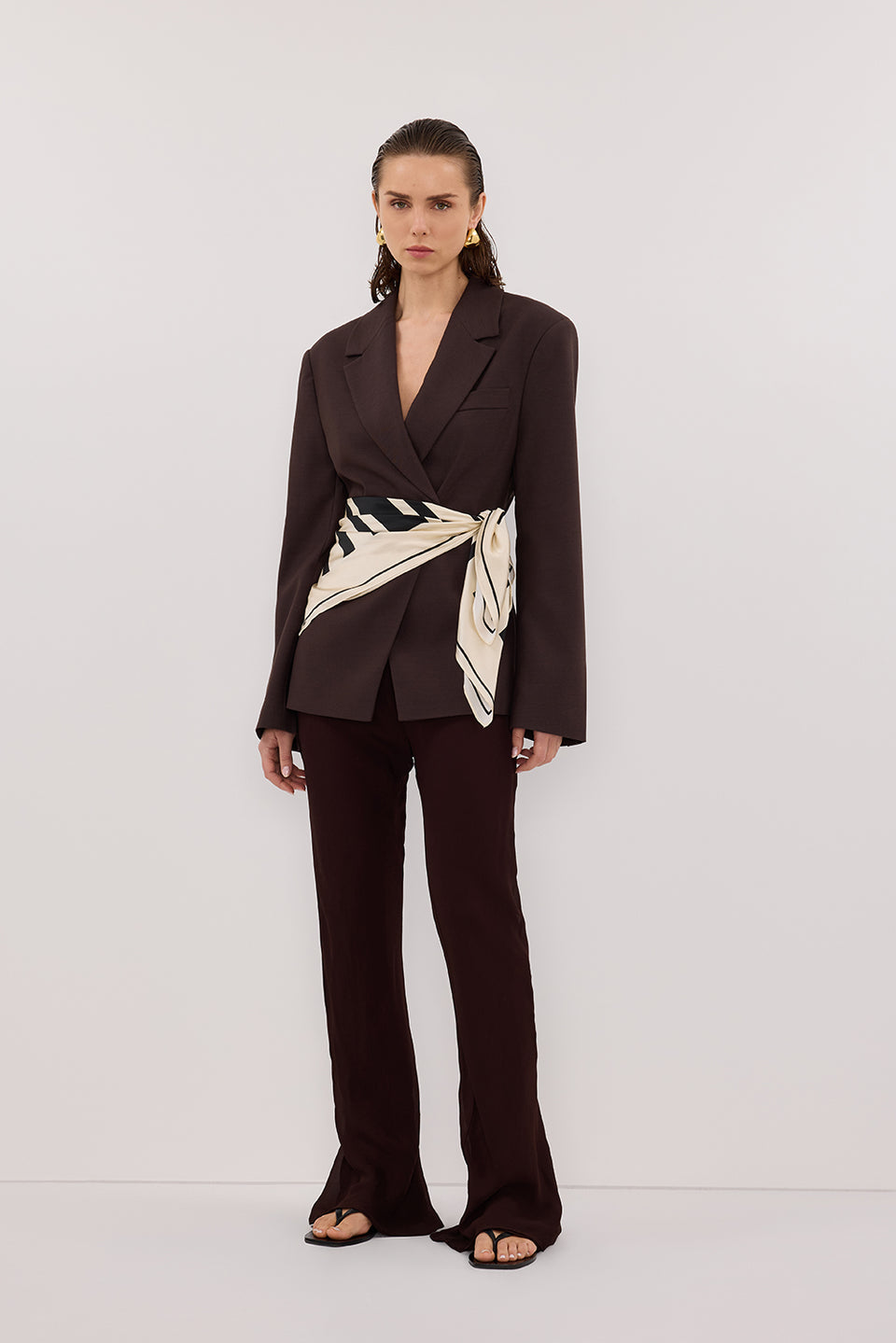 SUNTIA DARK CHOC BIAS PANTS