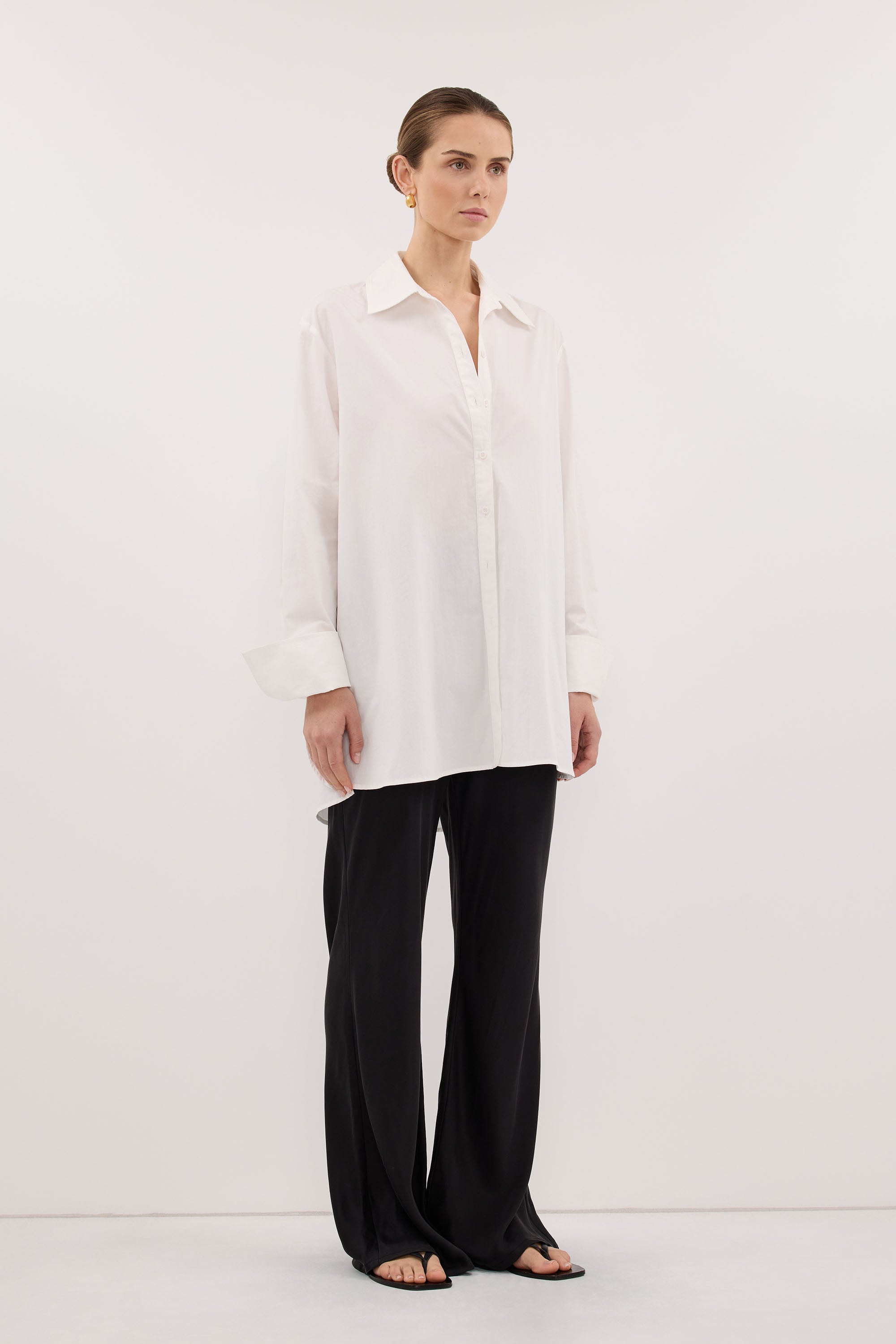 MELANI BLACK SILK BIAS PANT