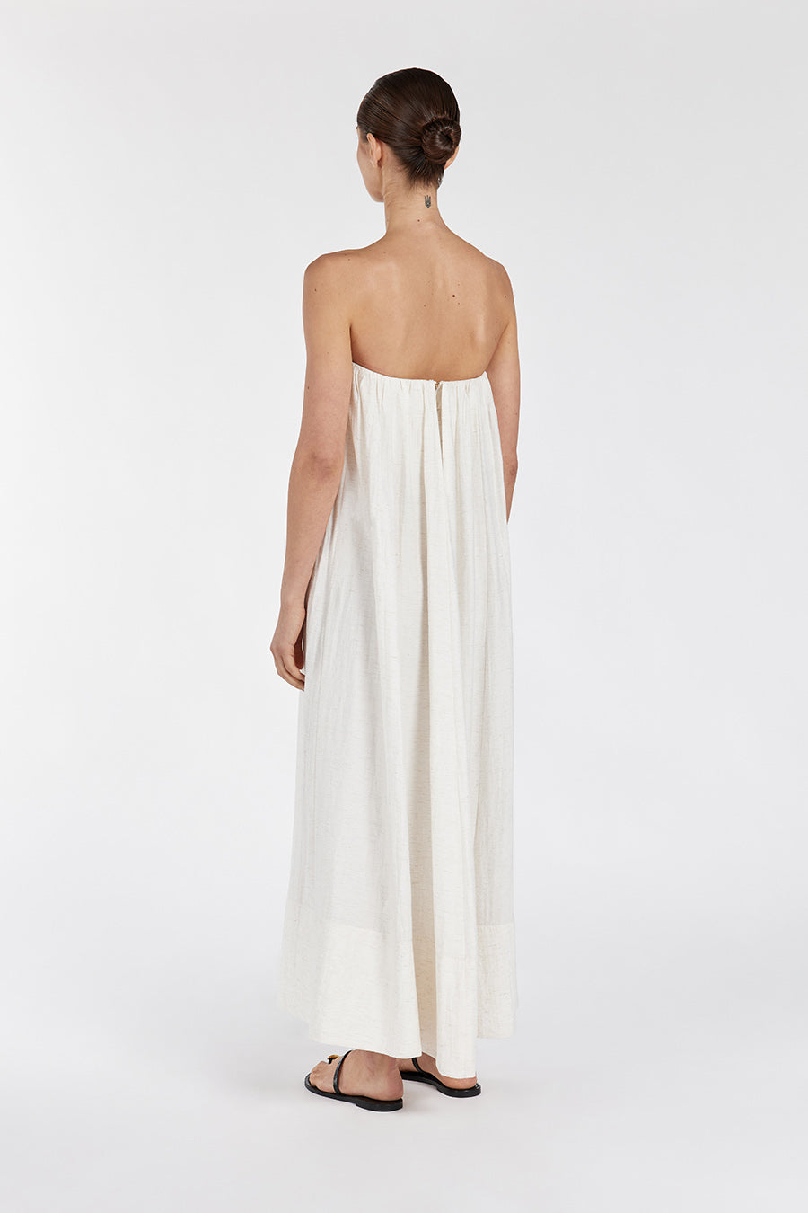 SHANIYA CREAM MARLE MIDI DRESS