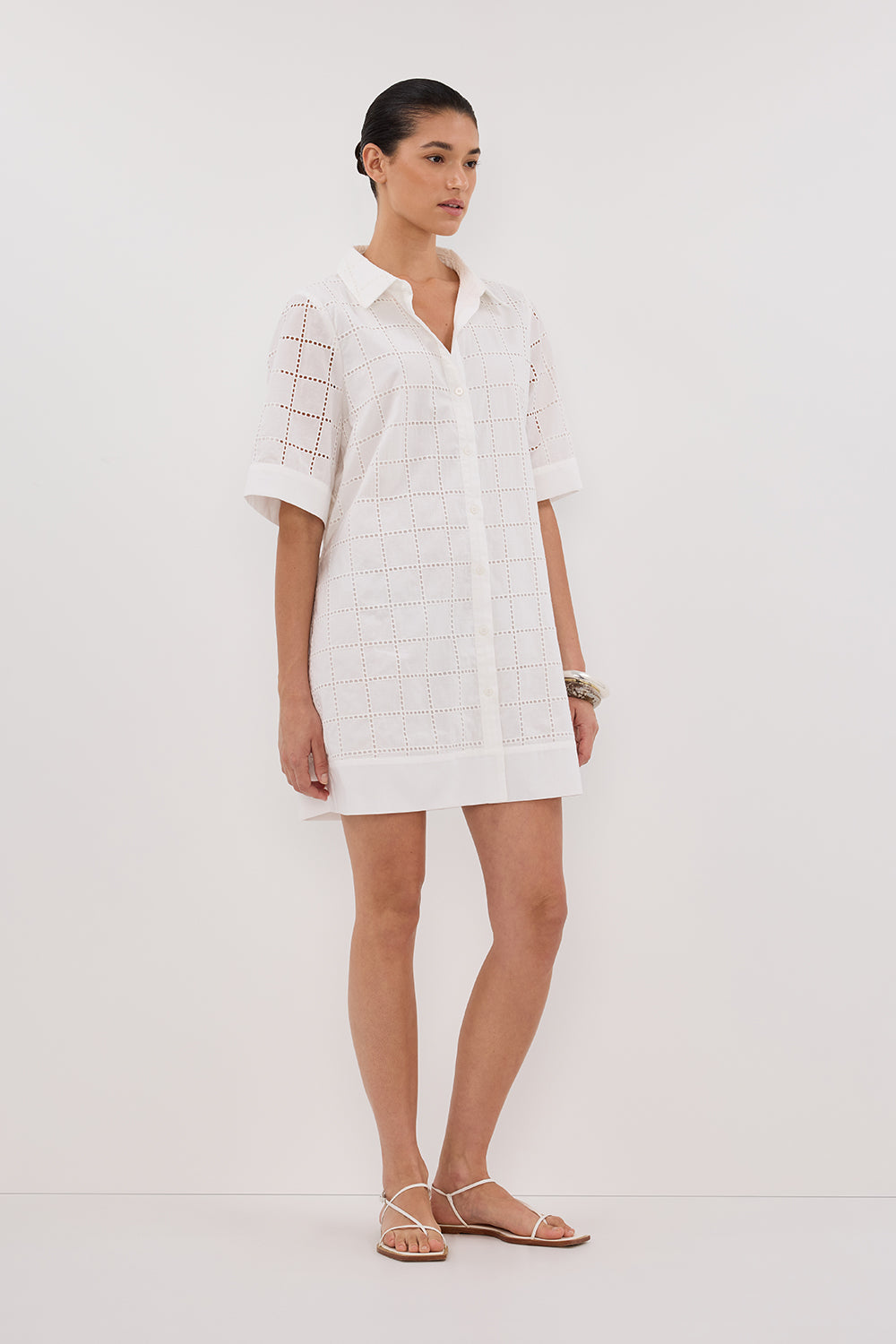 knee length dresses for ladies Noirette Broderie Mini Dress – Disturbia main image 1