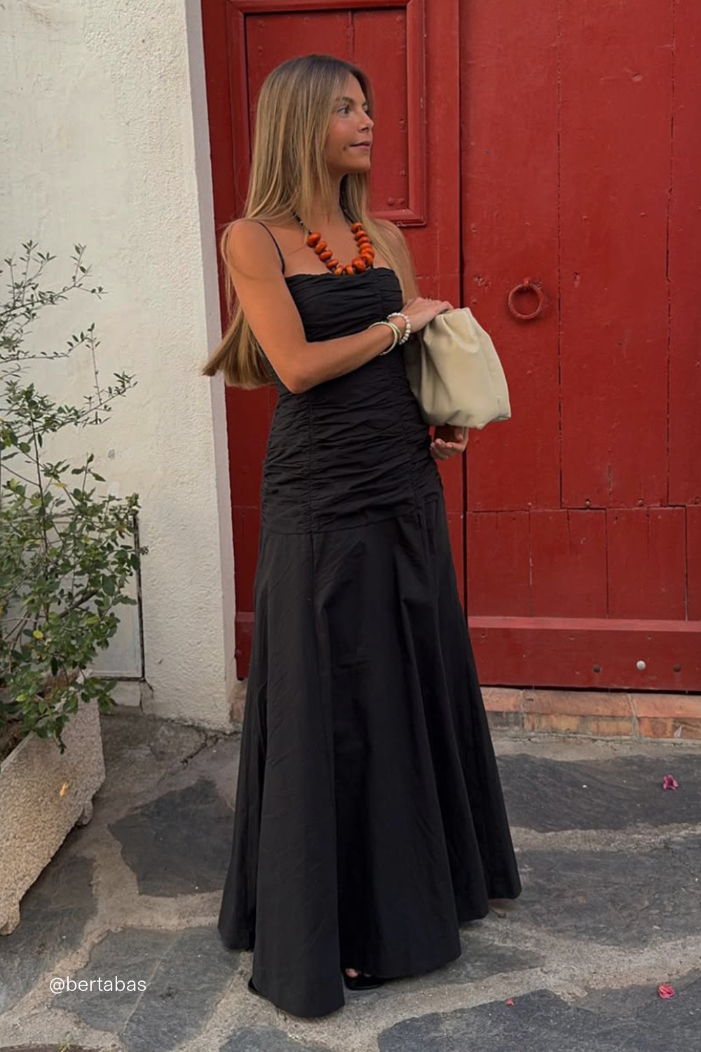 Cara Sleeveless Cotton Midi Dress in Black By DISSH