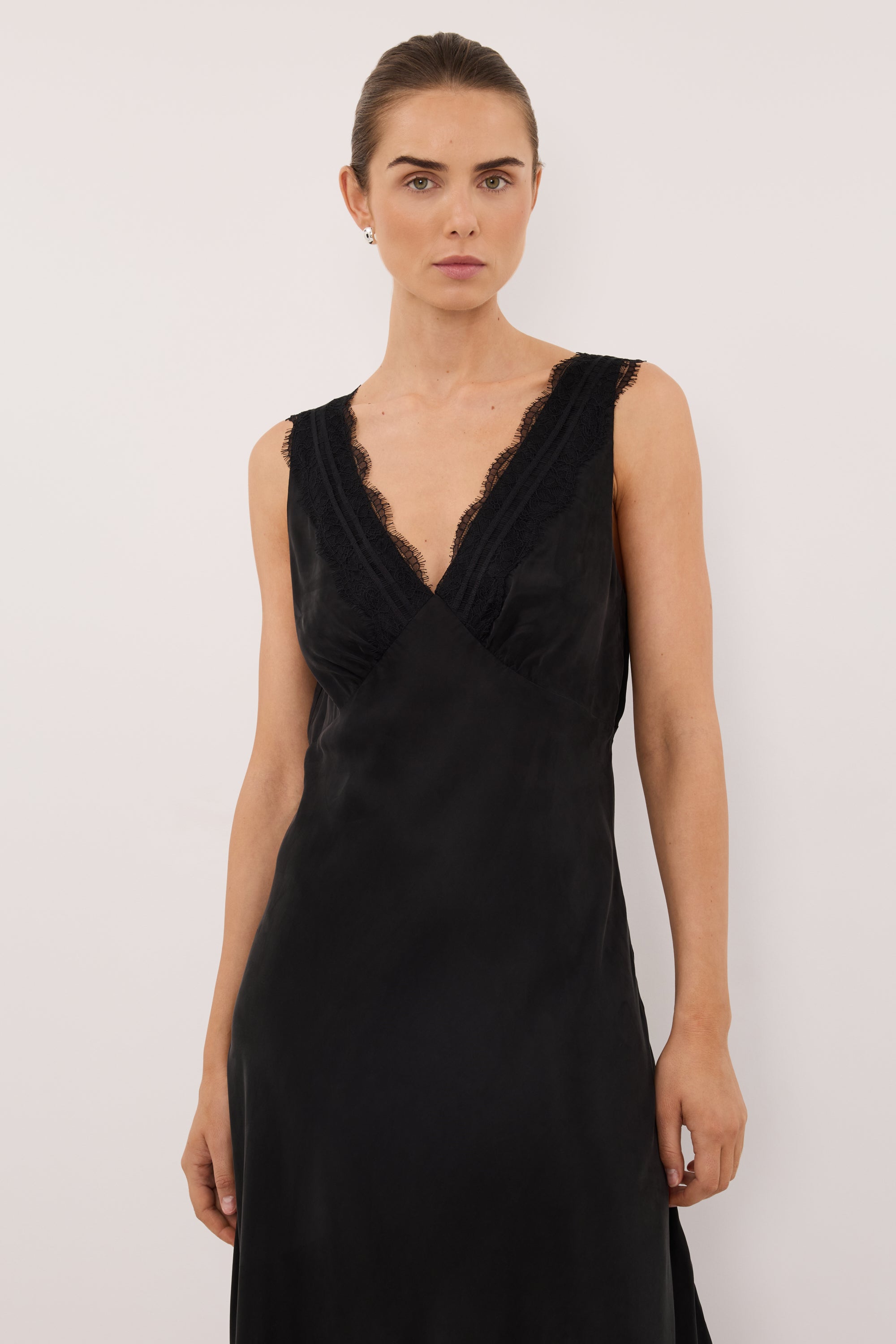 ANDREA BLACK CUPRO MIDI DRESS DISSH ANDREA BLACK CUPRO MIDI DRESS DISSH
