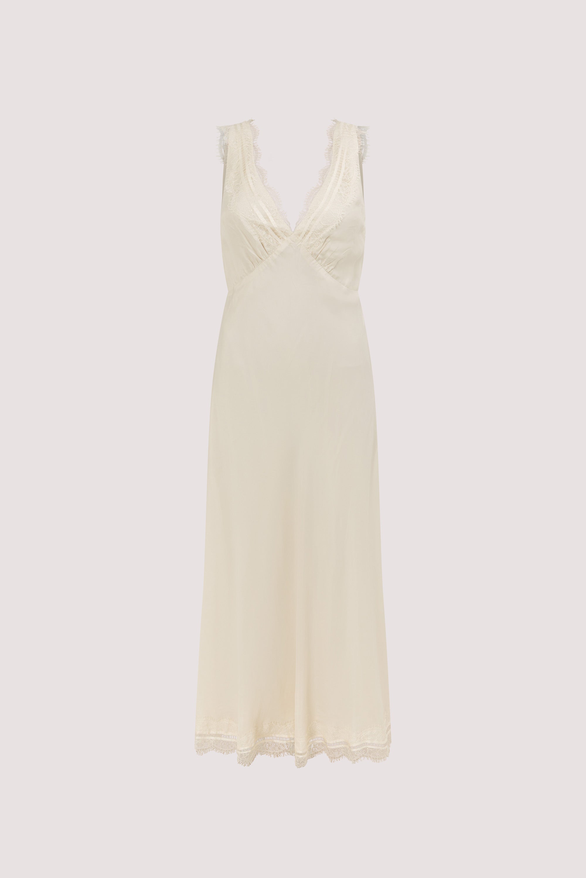 ANDREA SANDSTONE CUPRO MIDI DRESS – DISSH