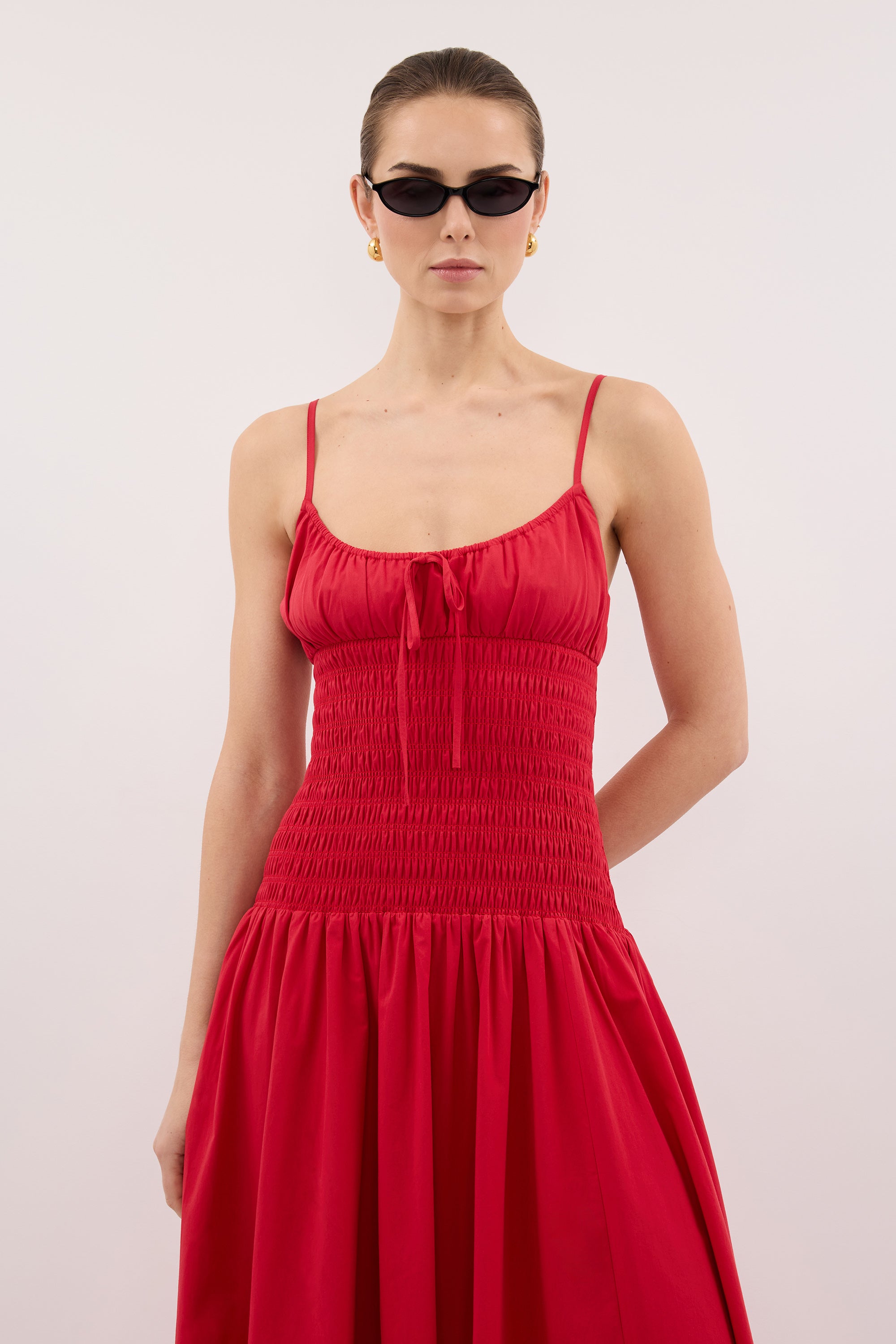 dissh red dress Dissh Red Backless Halter Neck Dress
