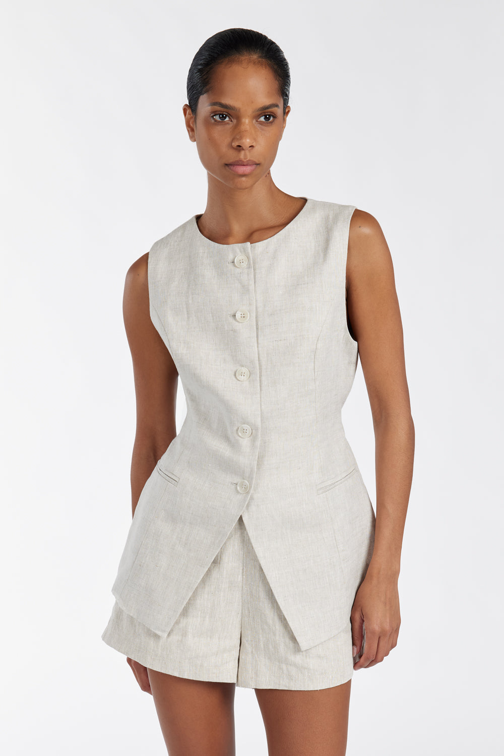 eaphi linen like belt vest